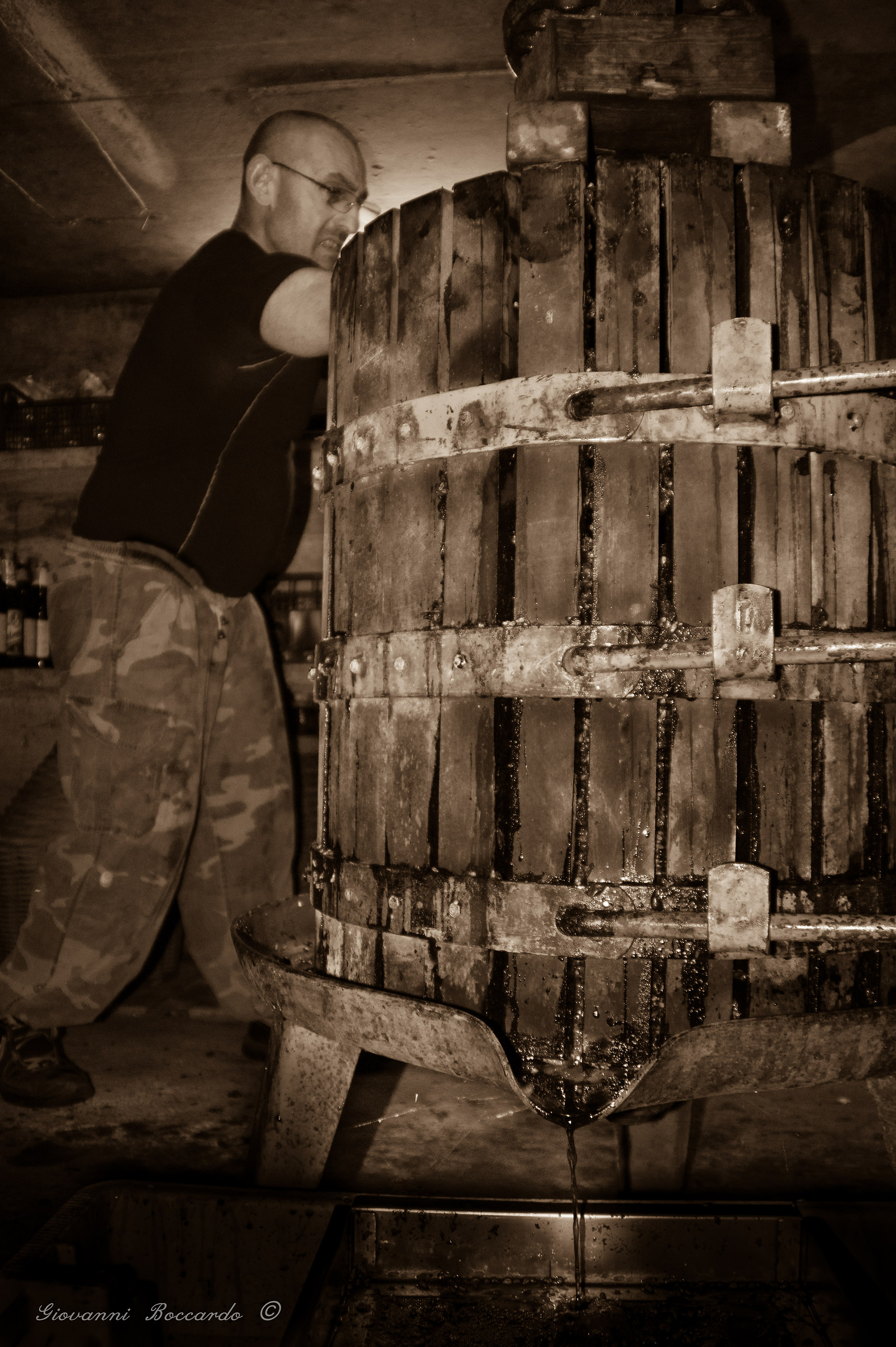 il momento del torchio...