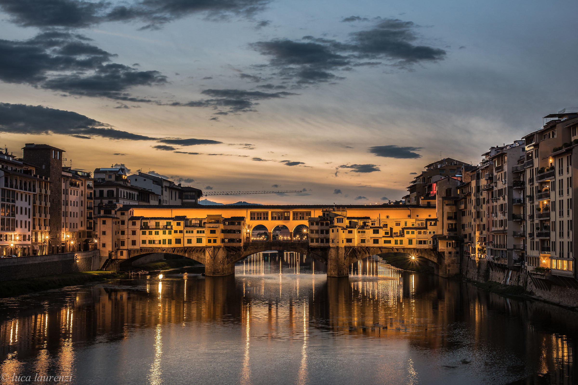 il ponte vecchio all alba