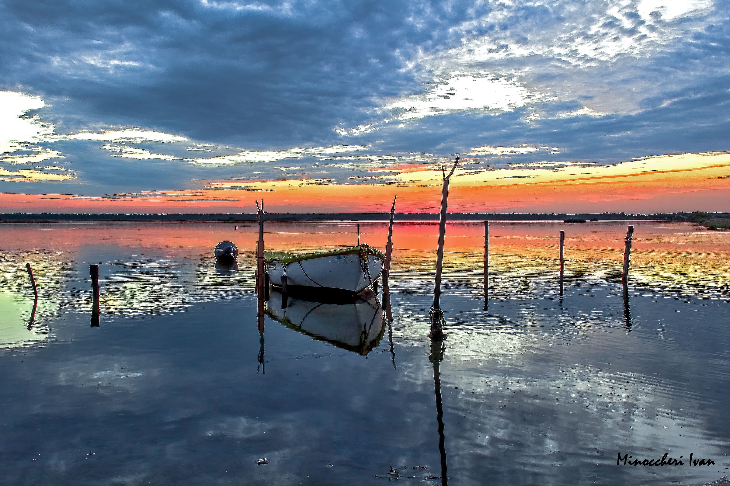 La barca al tramonto