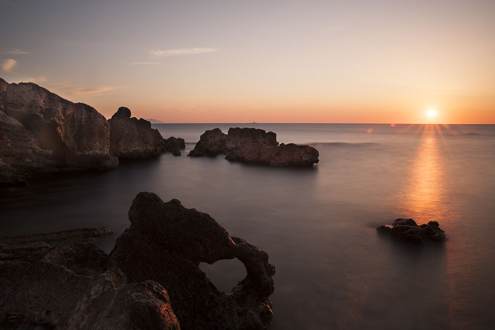 The setting of the sun