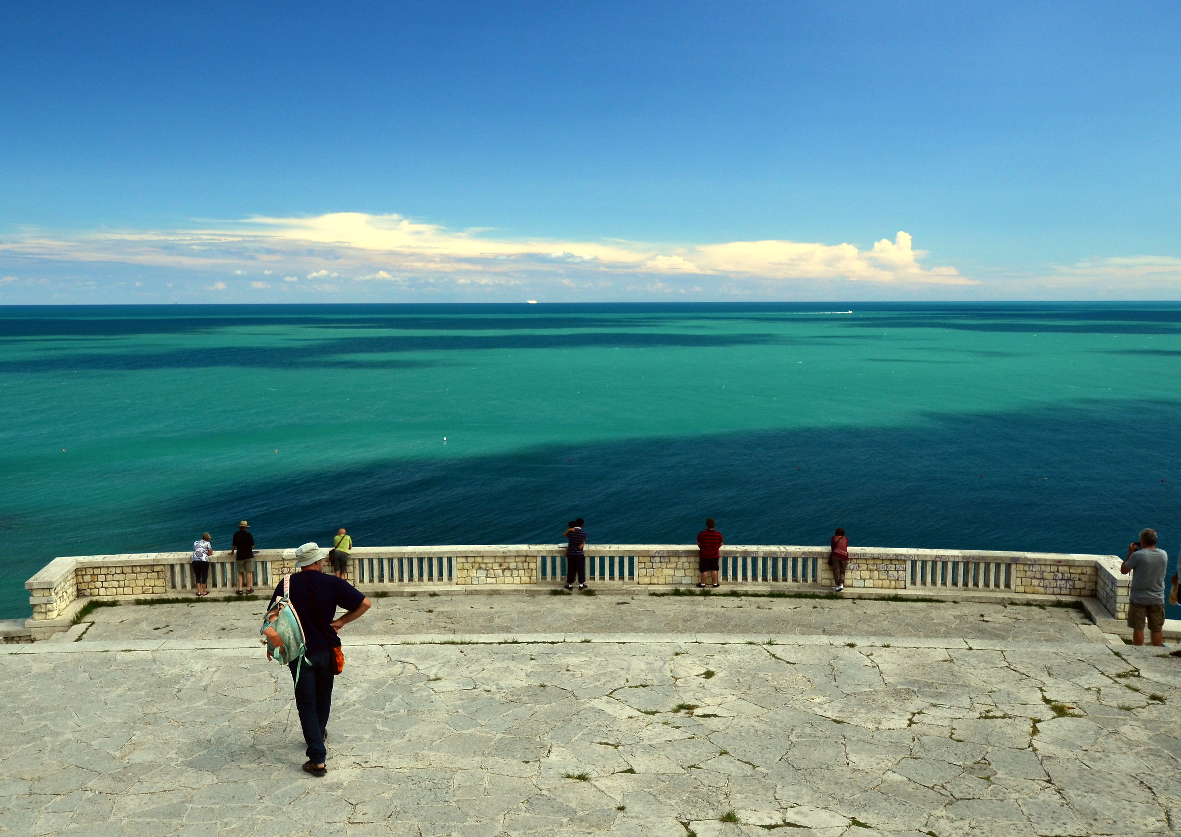 Ancona, a terrace with a sea Passetto