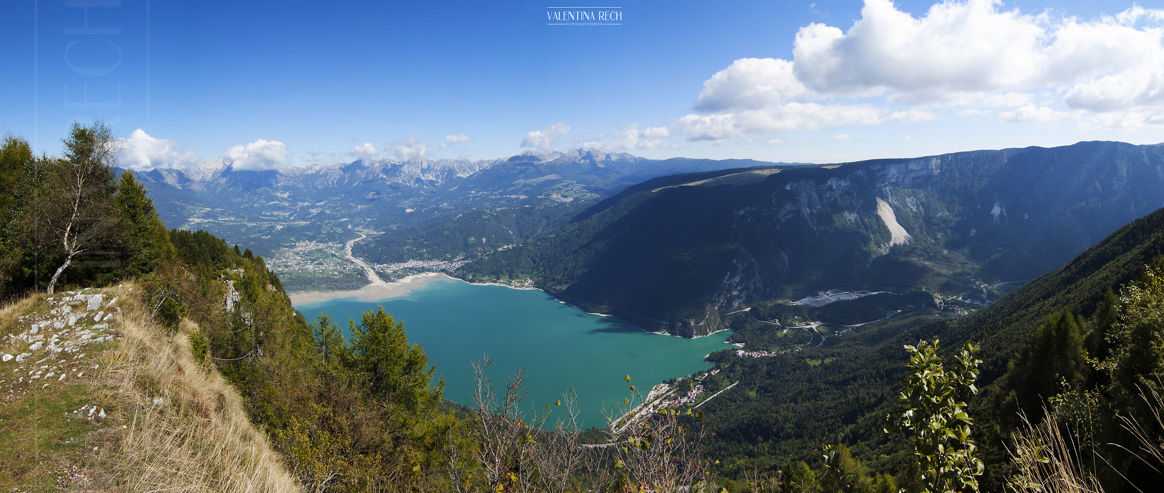panoramica sul lago di Santa Croce