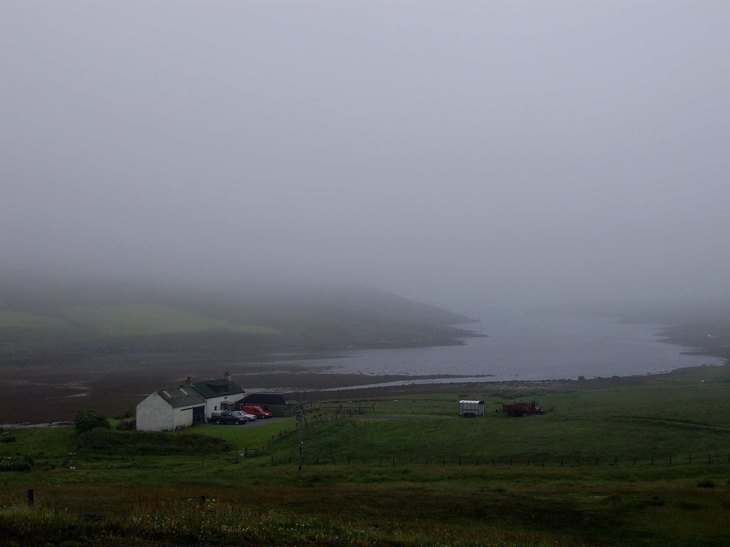 Isole Shetland con la pioggia