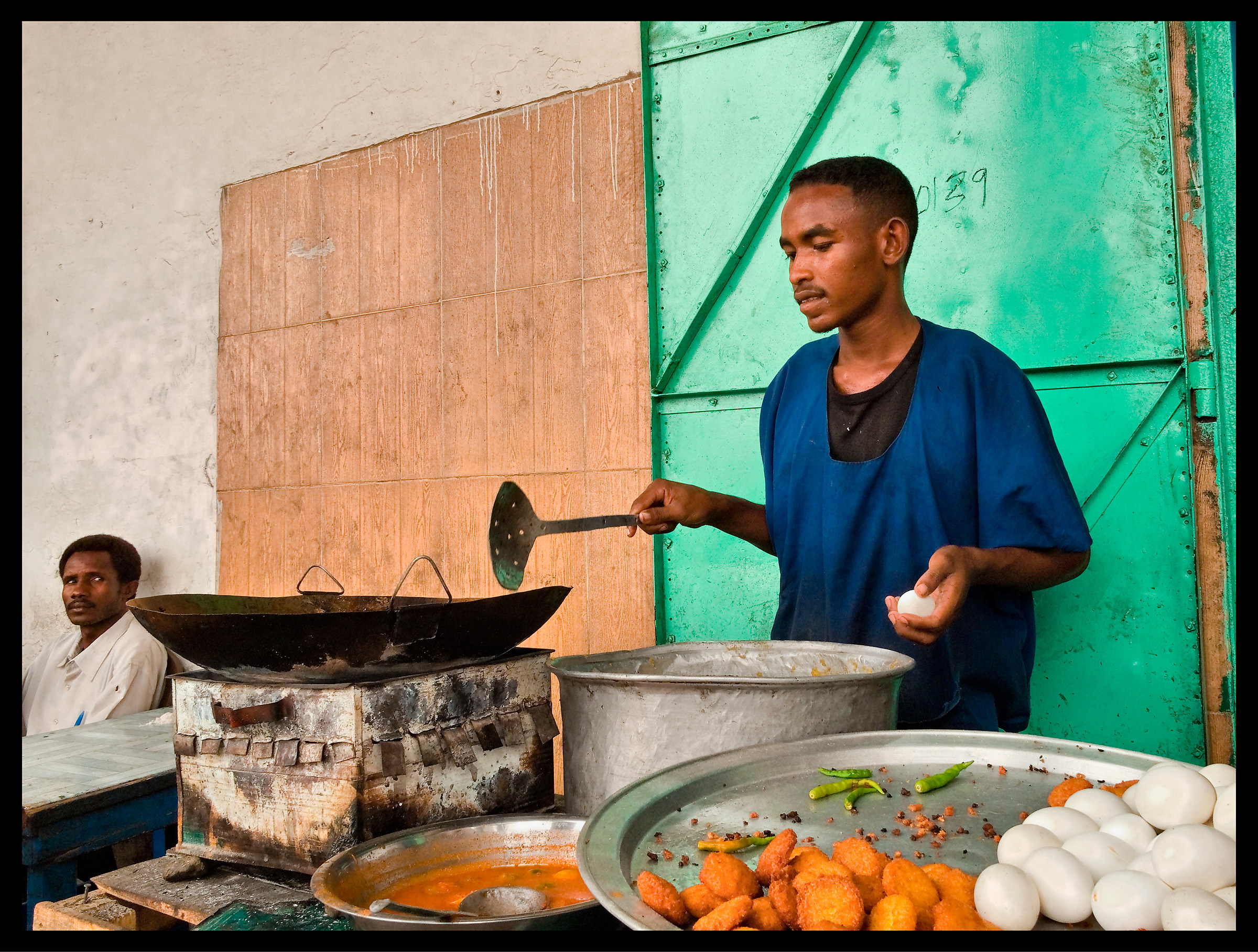 Cooking in the street