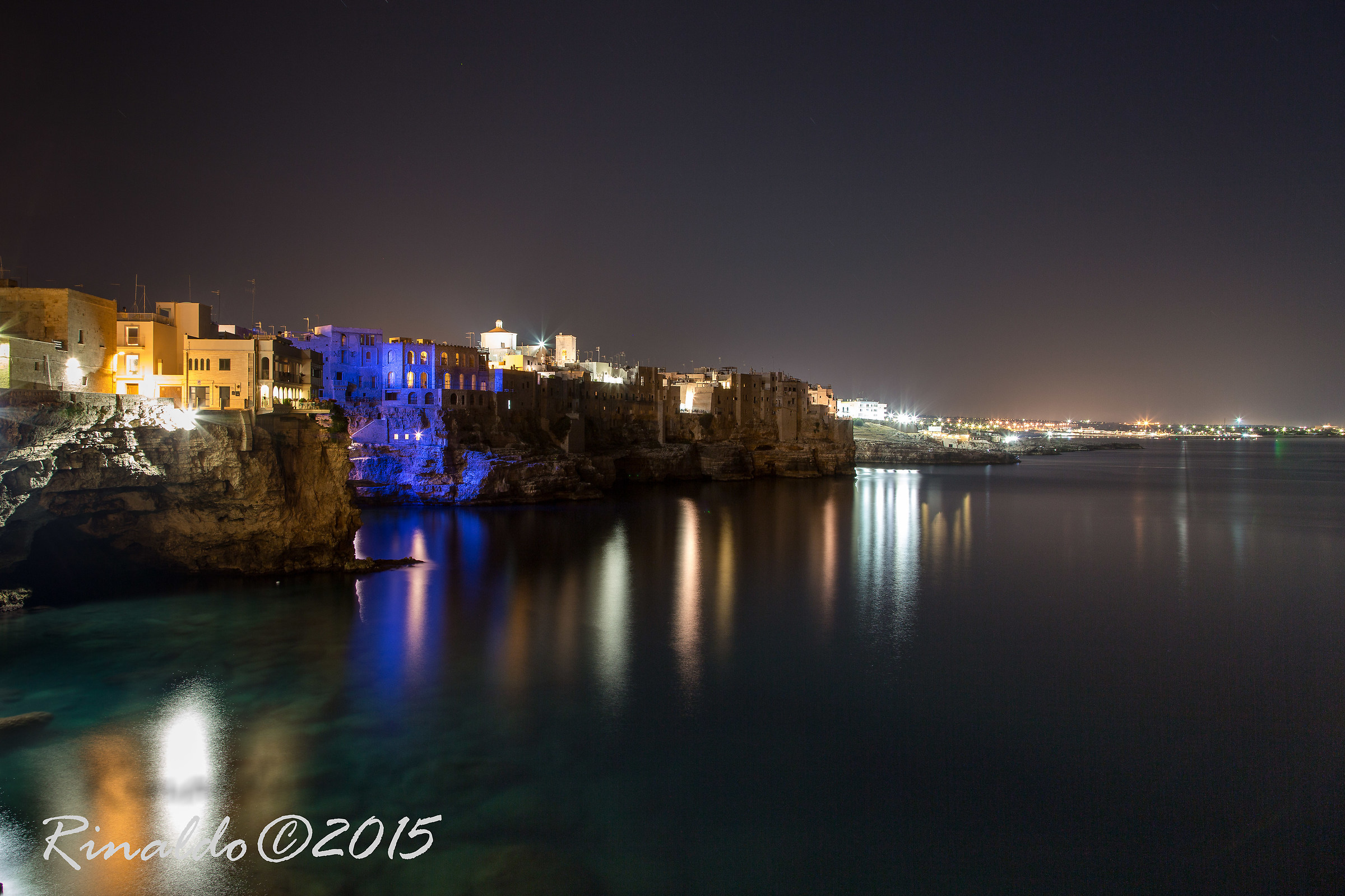 View of the east at night in a nice summer evening