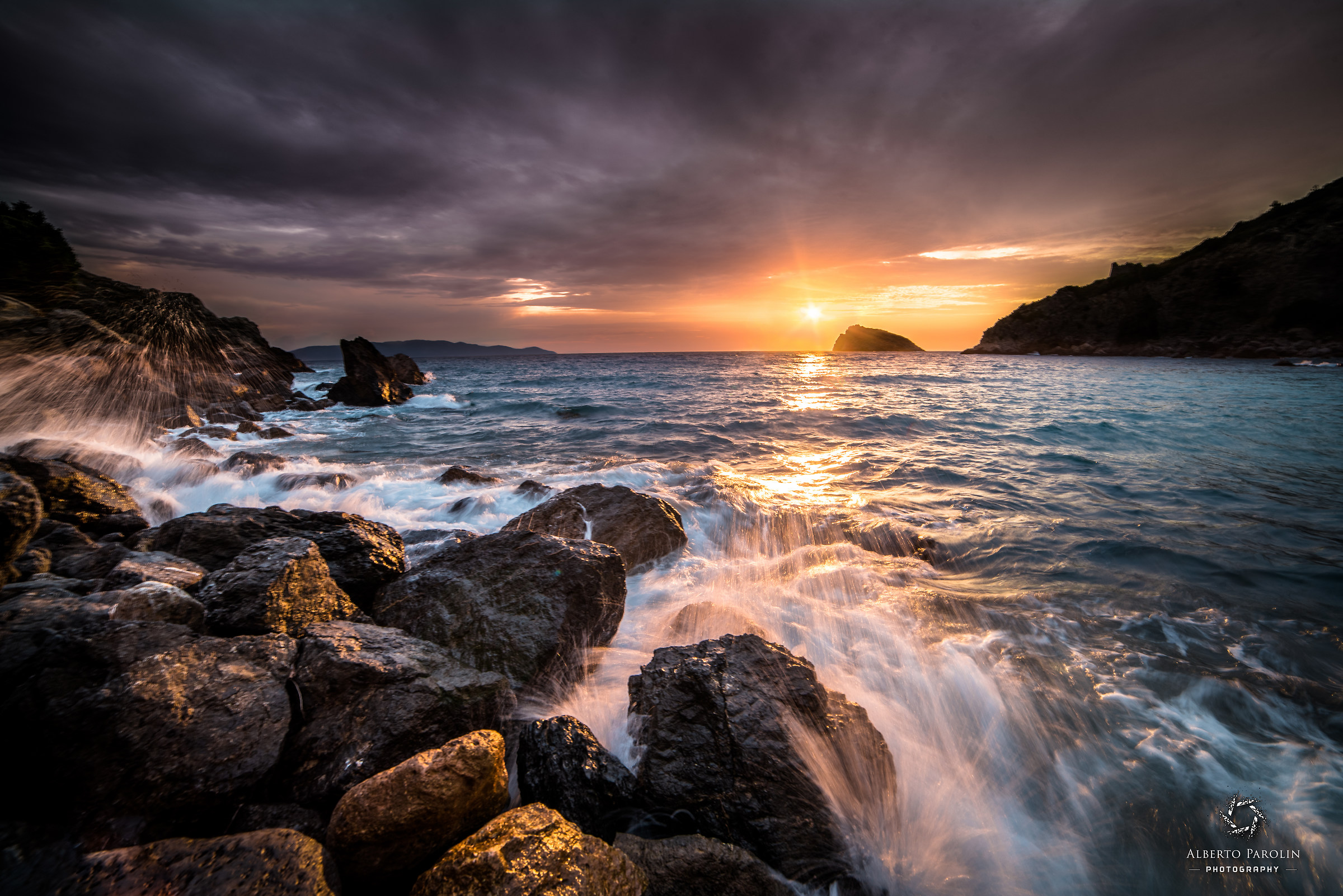 Sunset on Cala del Gesso