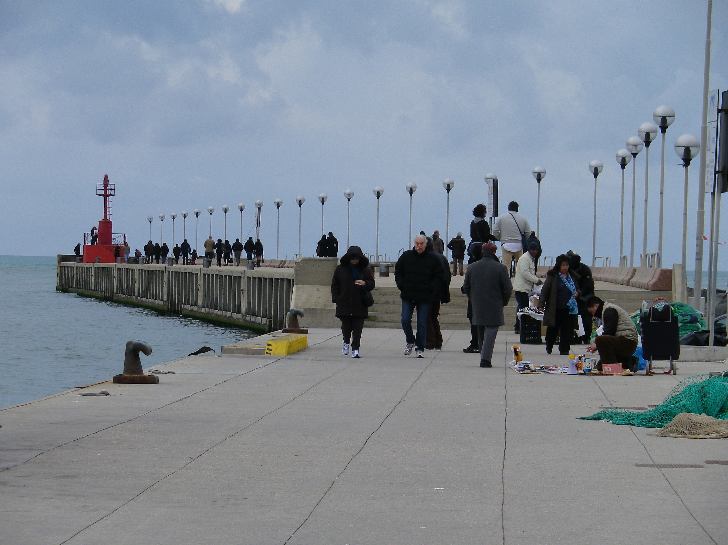 It was a gloomy day in Fiumicino