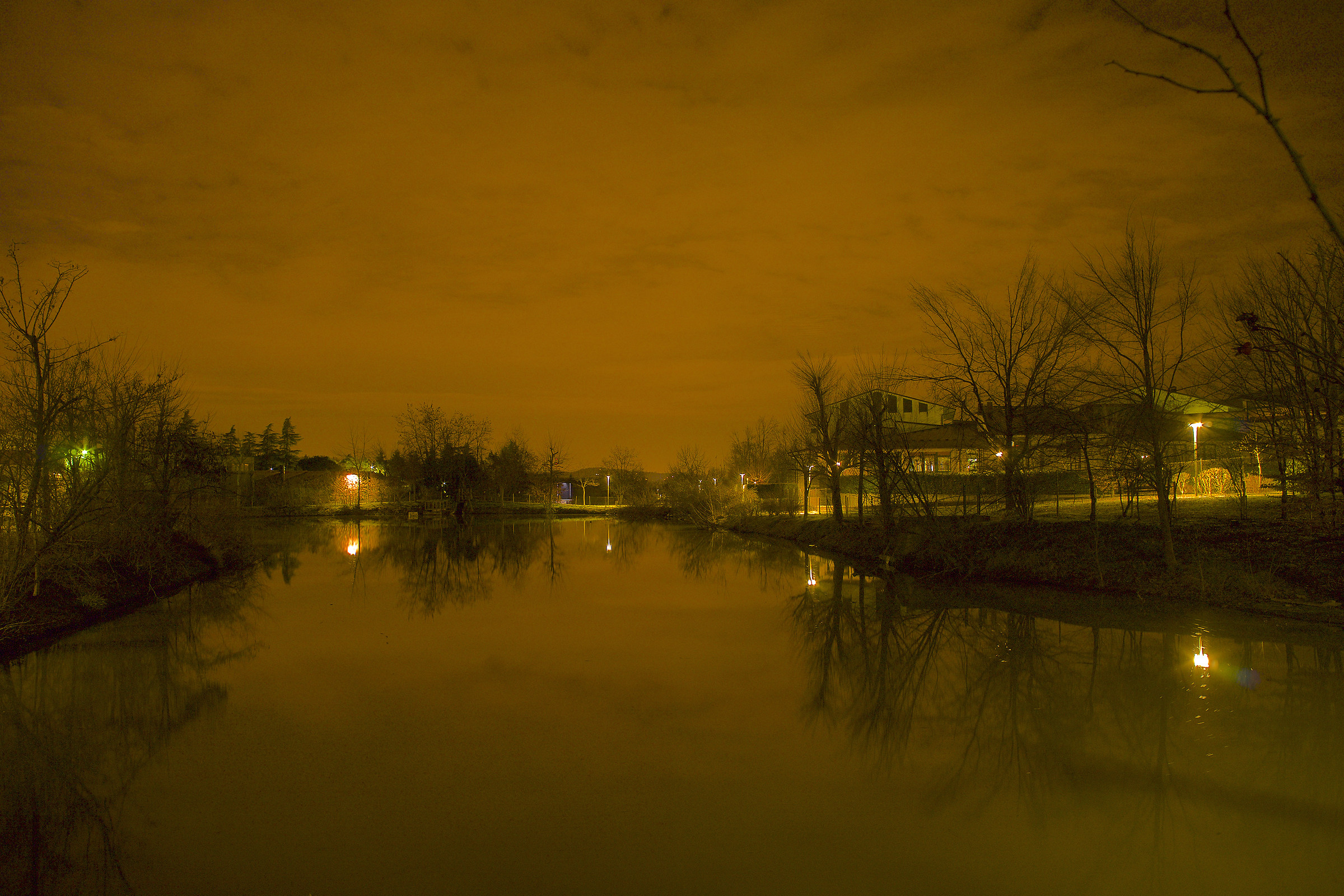 Late in the evening on the lake
