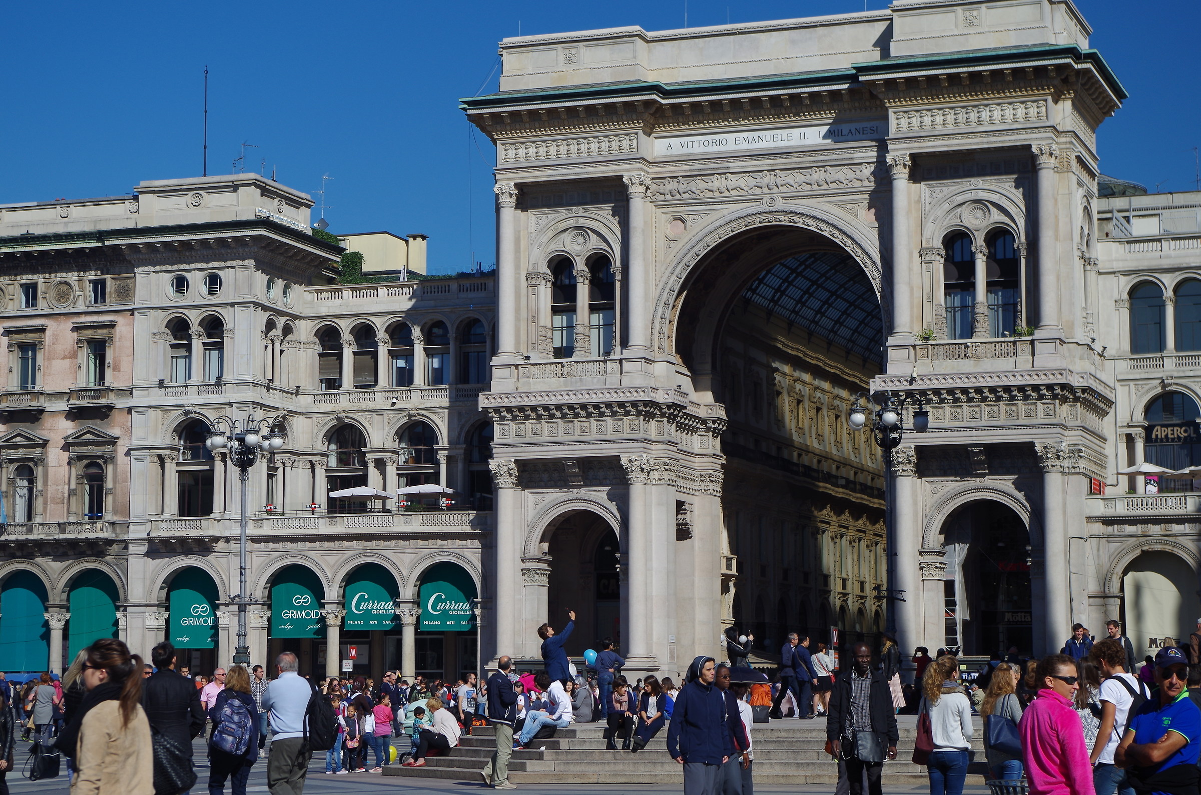 Facciata esterna Galleria Vittorio Emanuele II