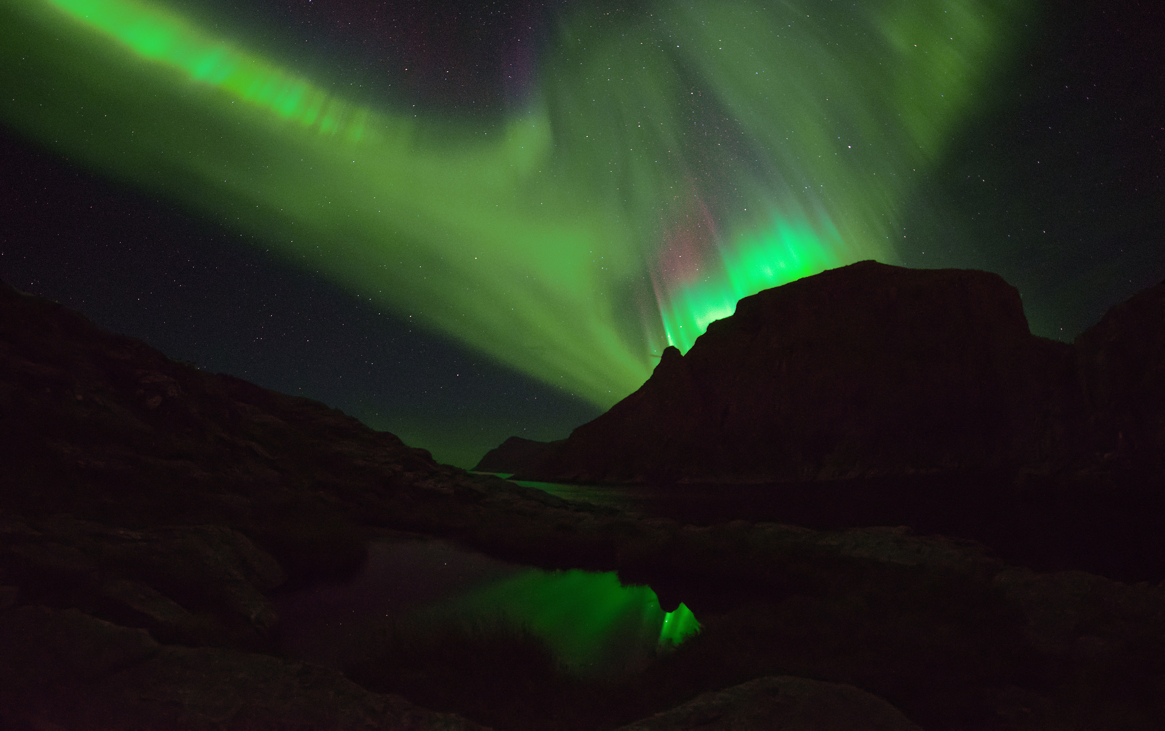 The show begins, Lofoten islands
