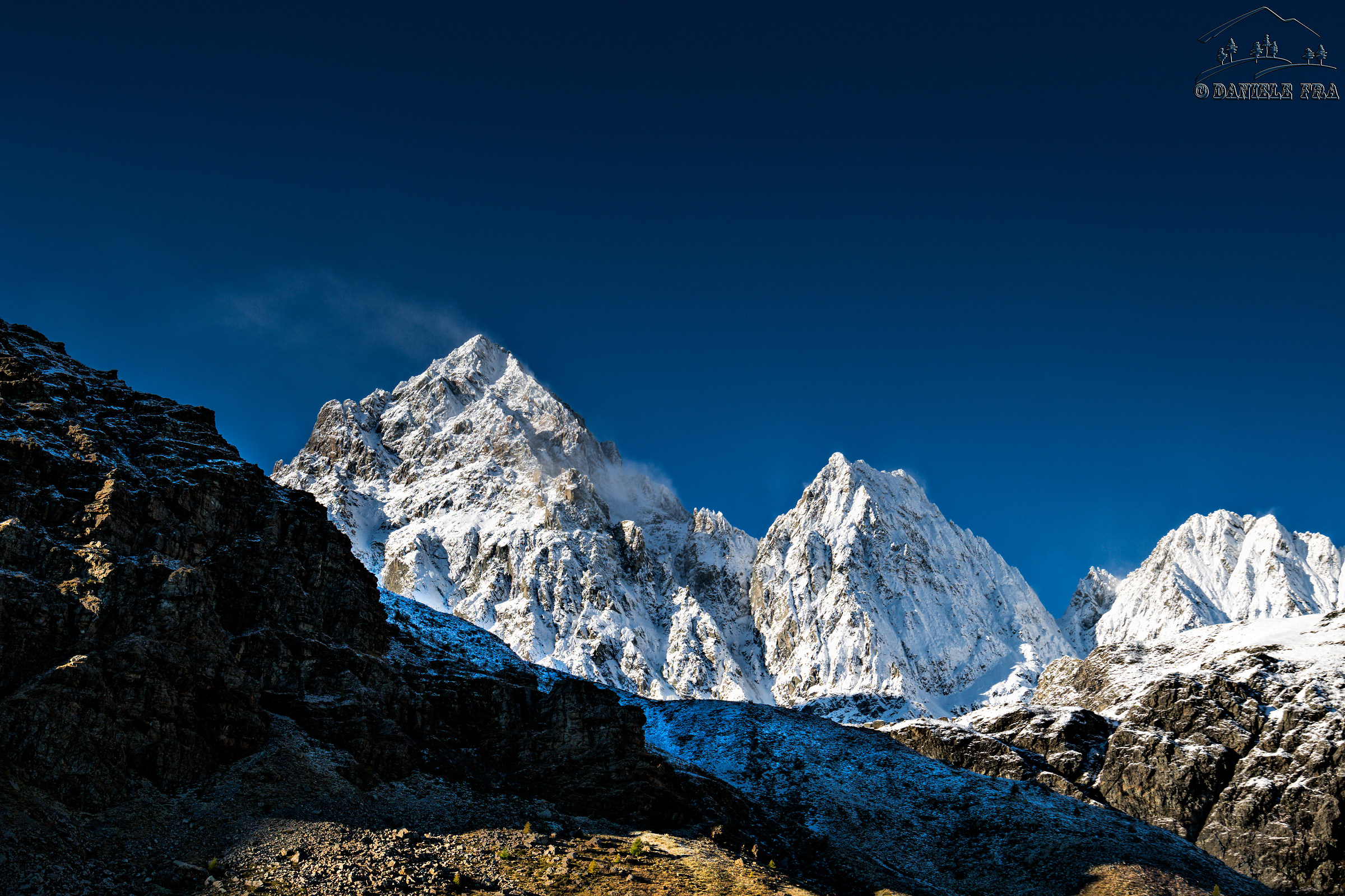 Viso and Visolotto seen from Pian della Regina