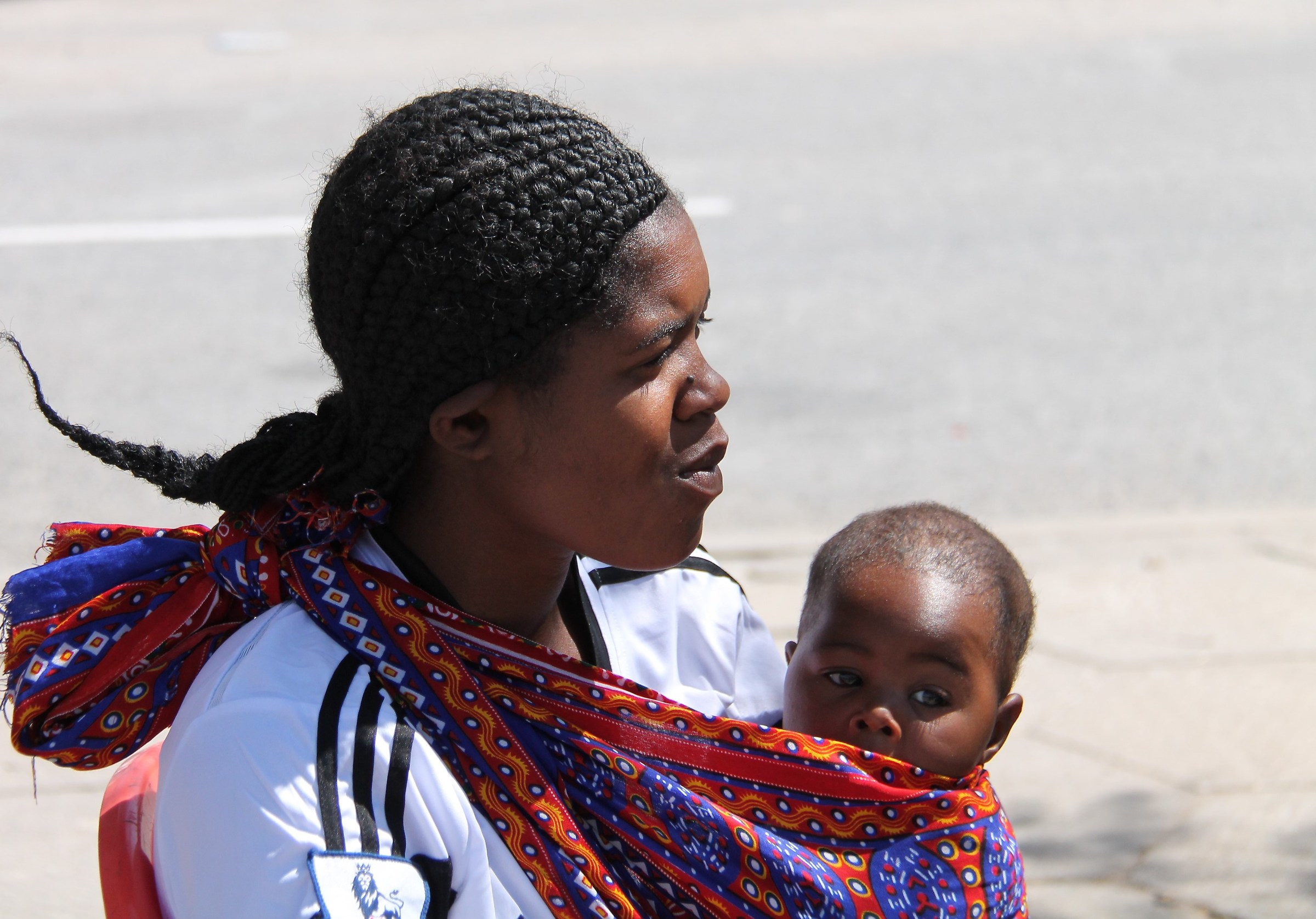 Namibia mamma con il suo piccolo
