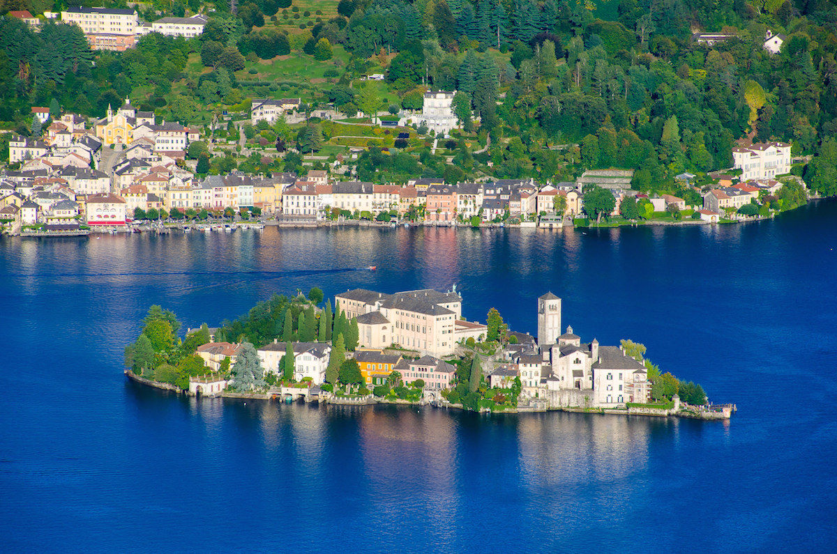 Island of San Giulio on Lake Orta