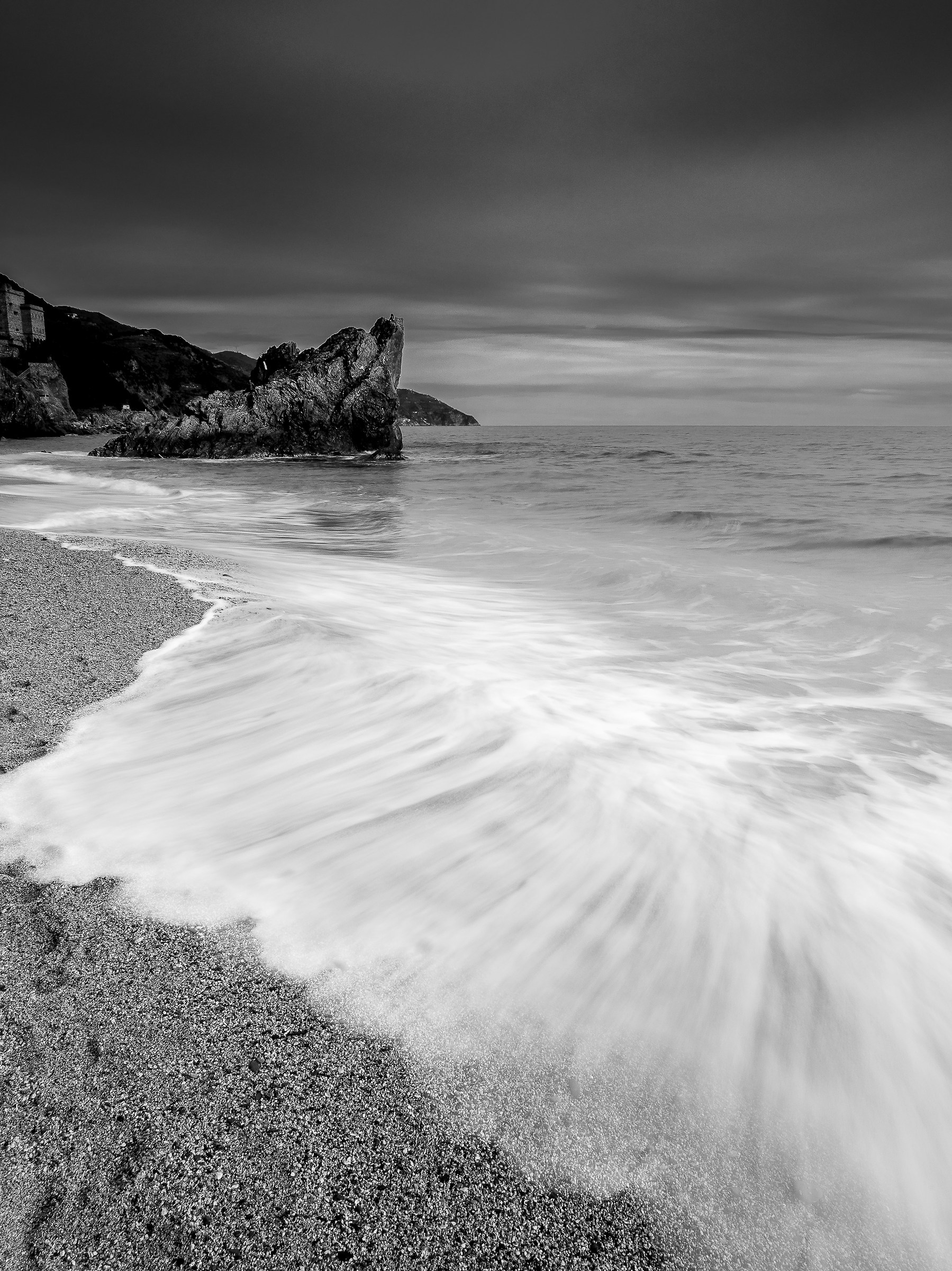 The 5 Terre in a gloomy day