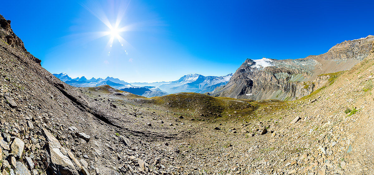 Panorama from the foot of the Peaks of Nivoletta South
