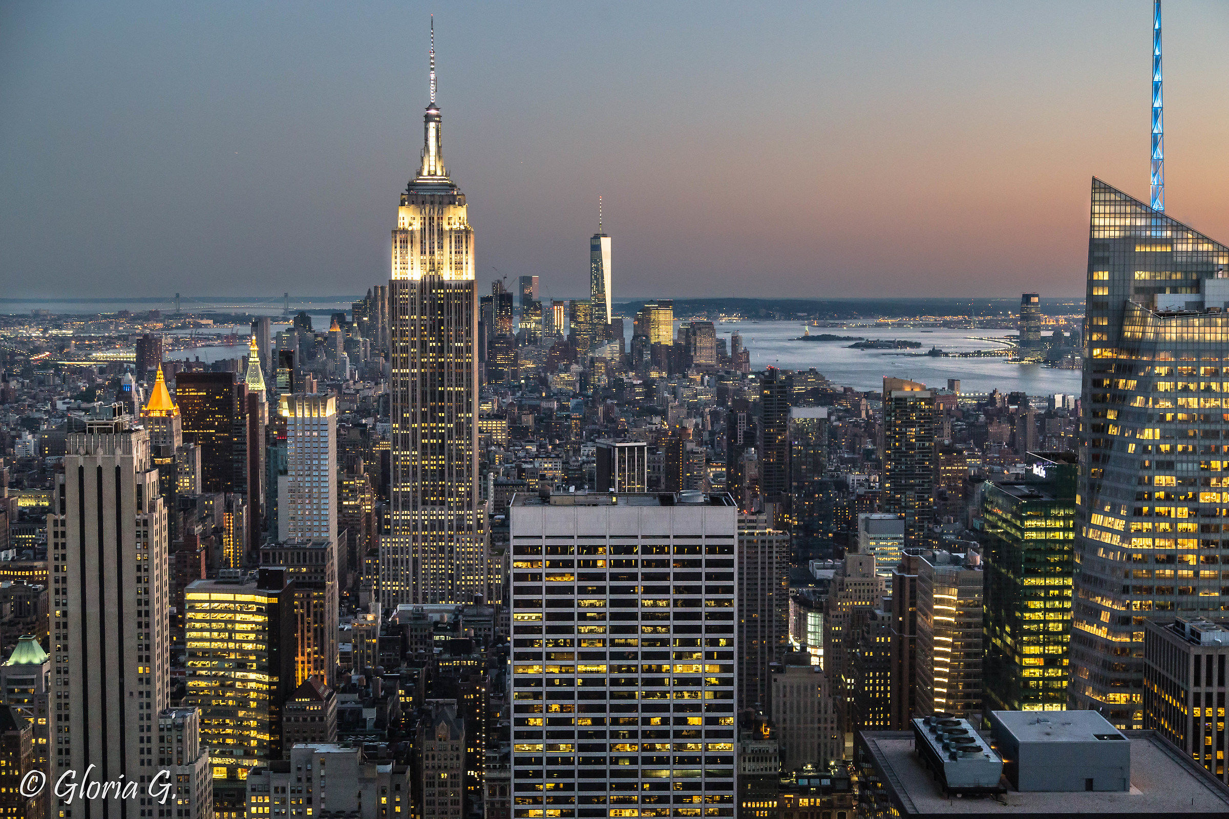 Manhattan view from Top of the Rock Rockefeller