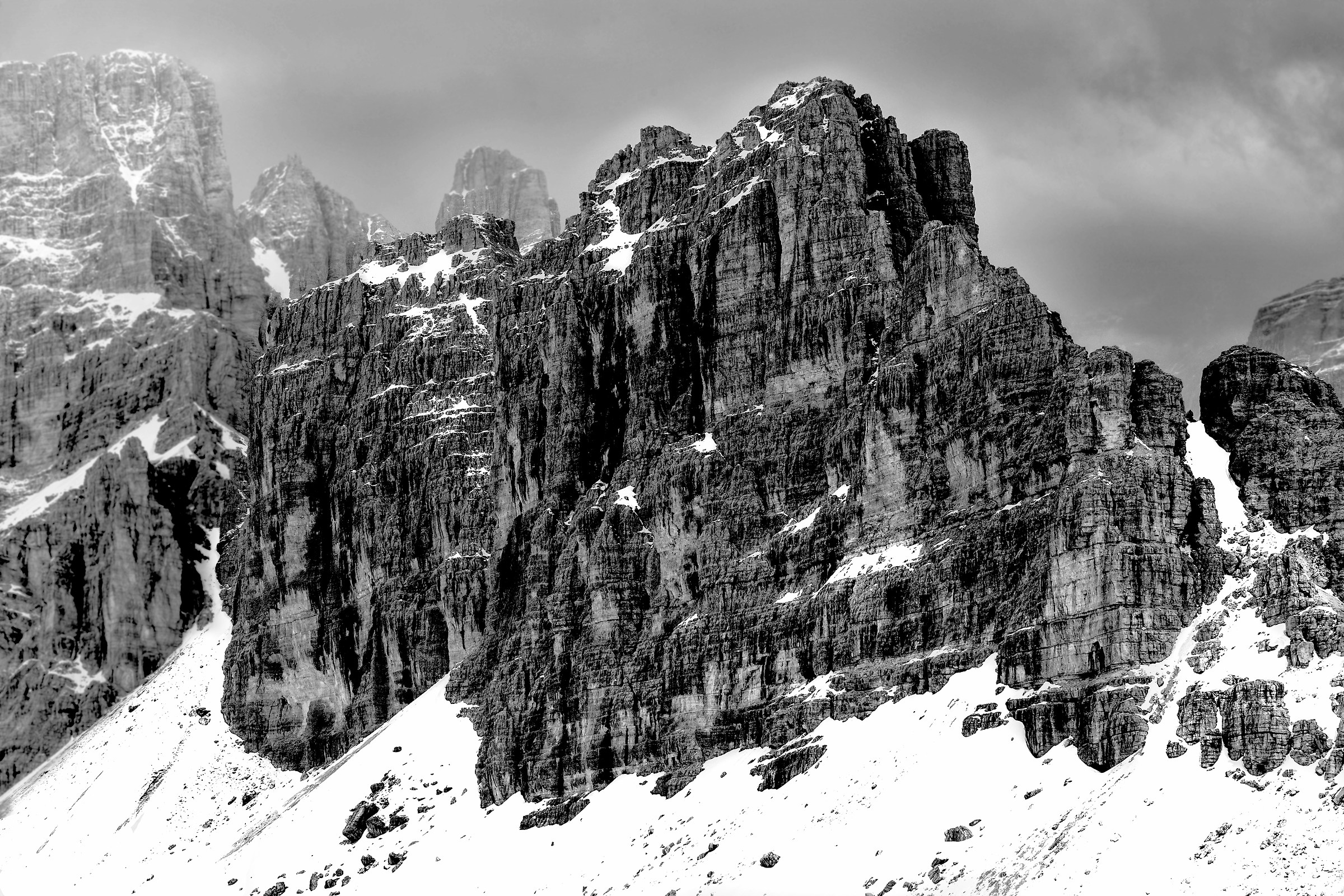 view from Lagazuoi shelter