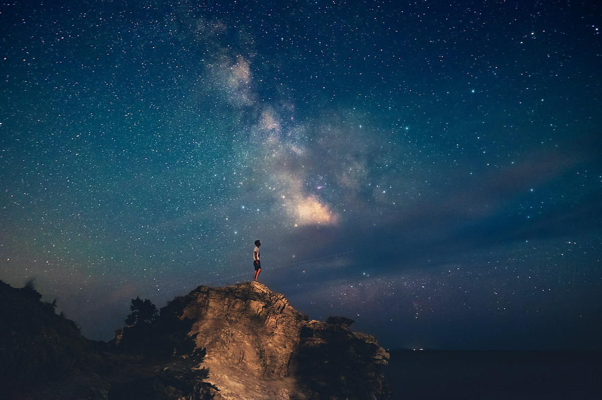 Milky way to Monte Argentario