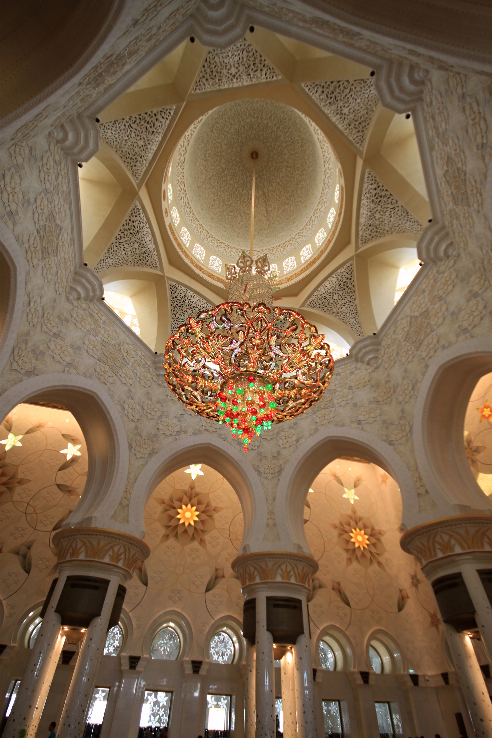 Inside the Grand Mosque in Abu Dhabi