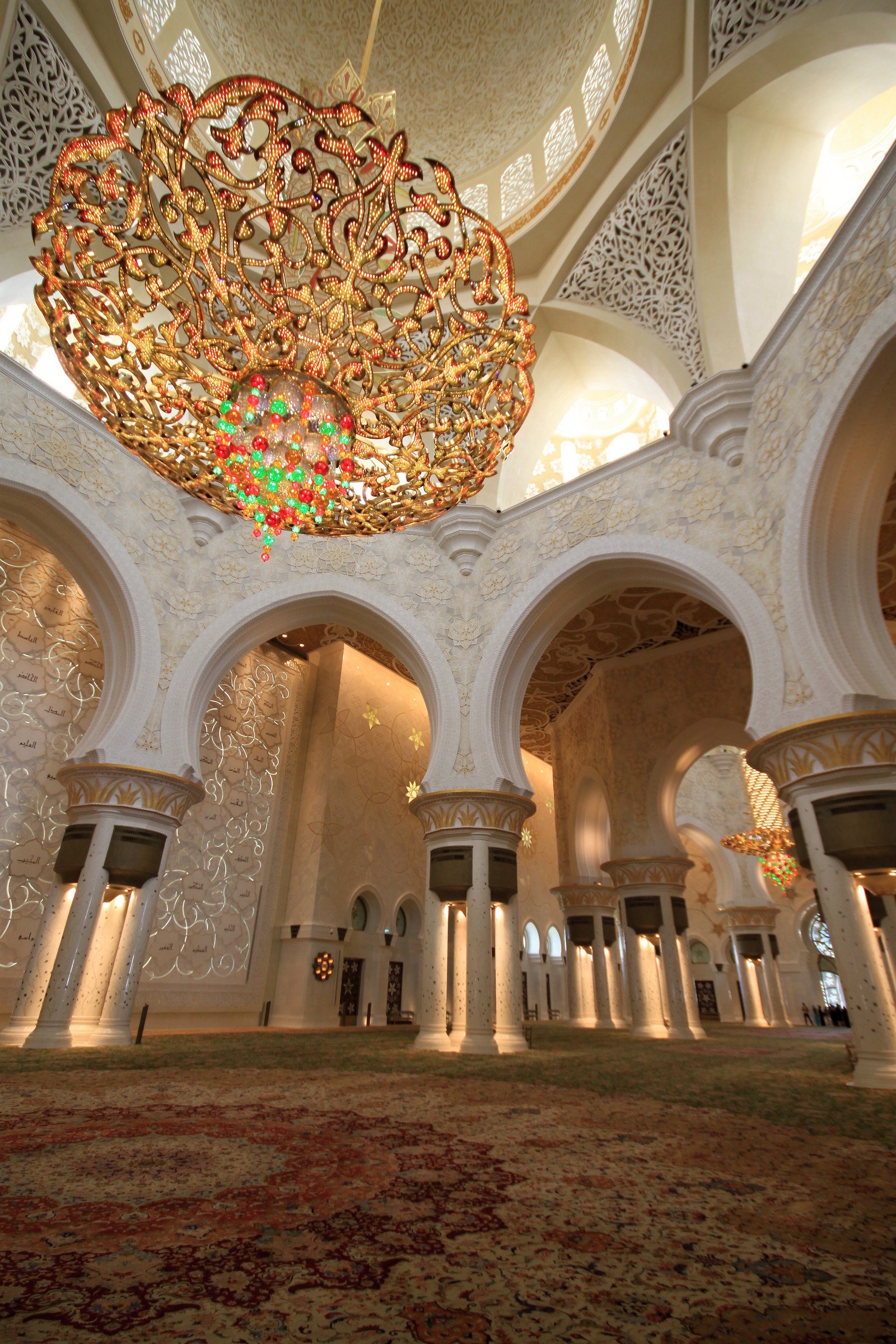 Chandelier in the Sheikh Zayed Grand Mosque