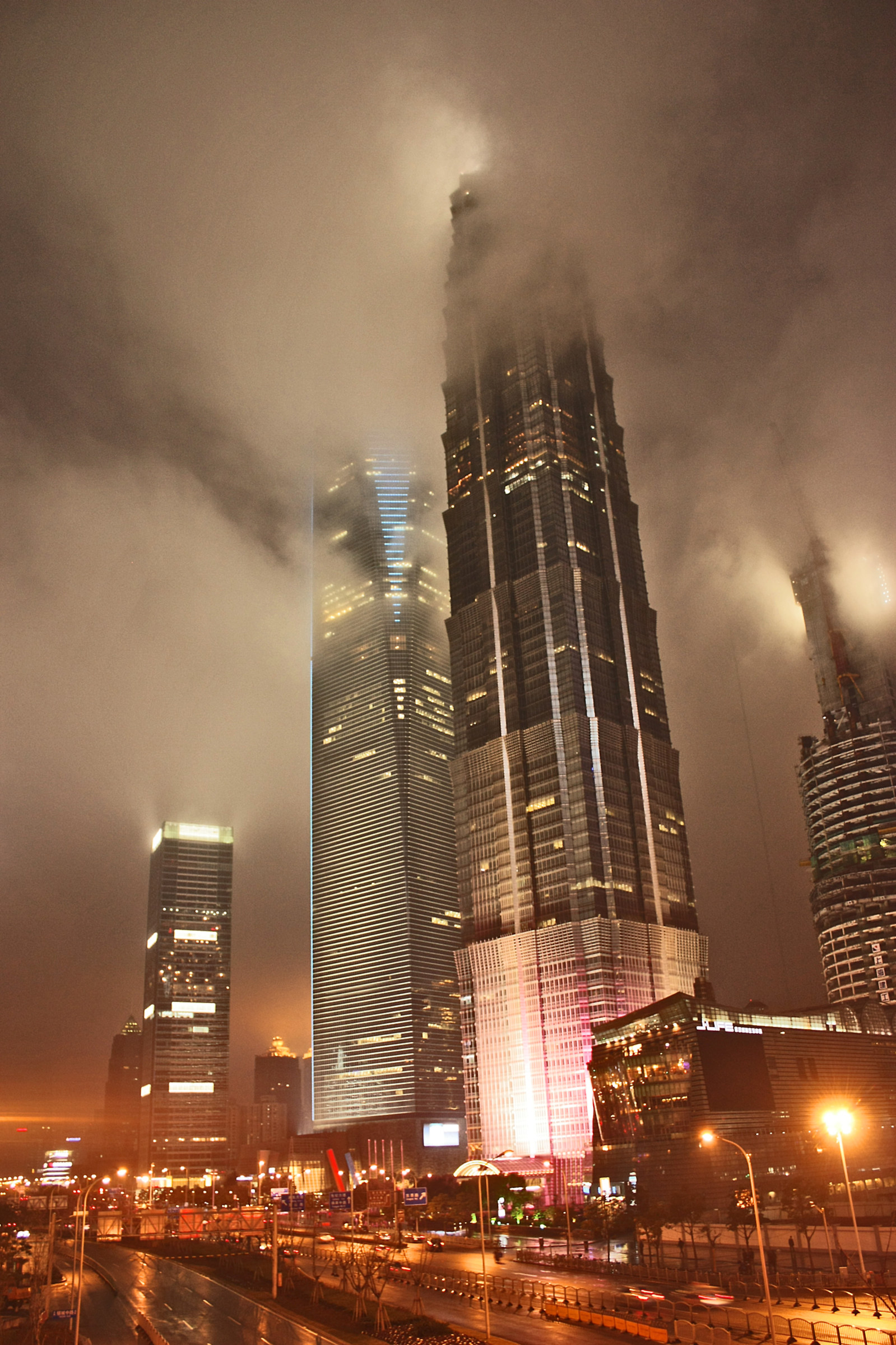 Shanghai in the clouds