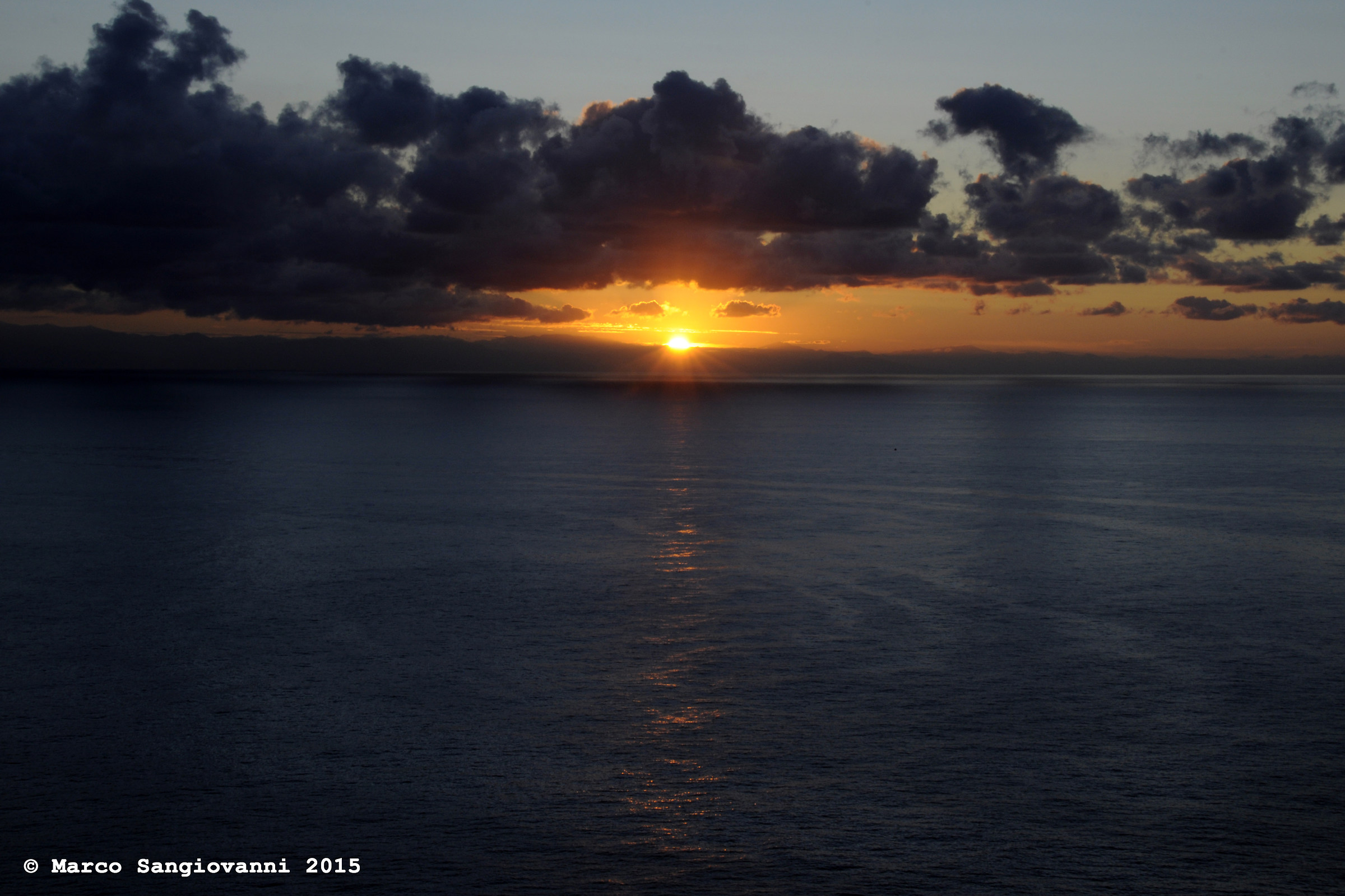 The first rays of sun ...