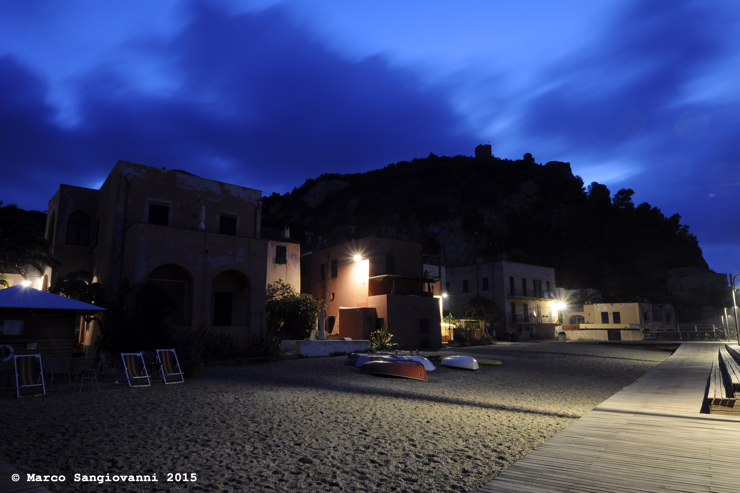 Torre and Punta Crena from the catwalk of the Pier