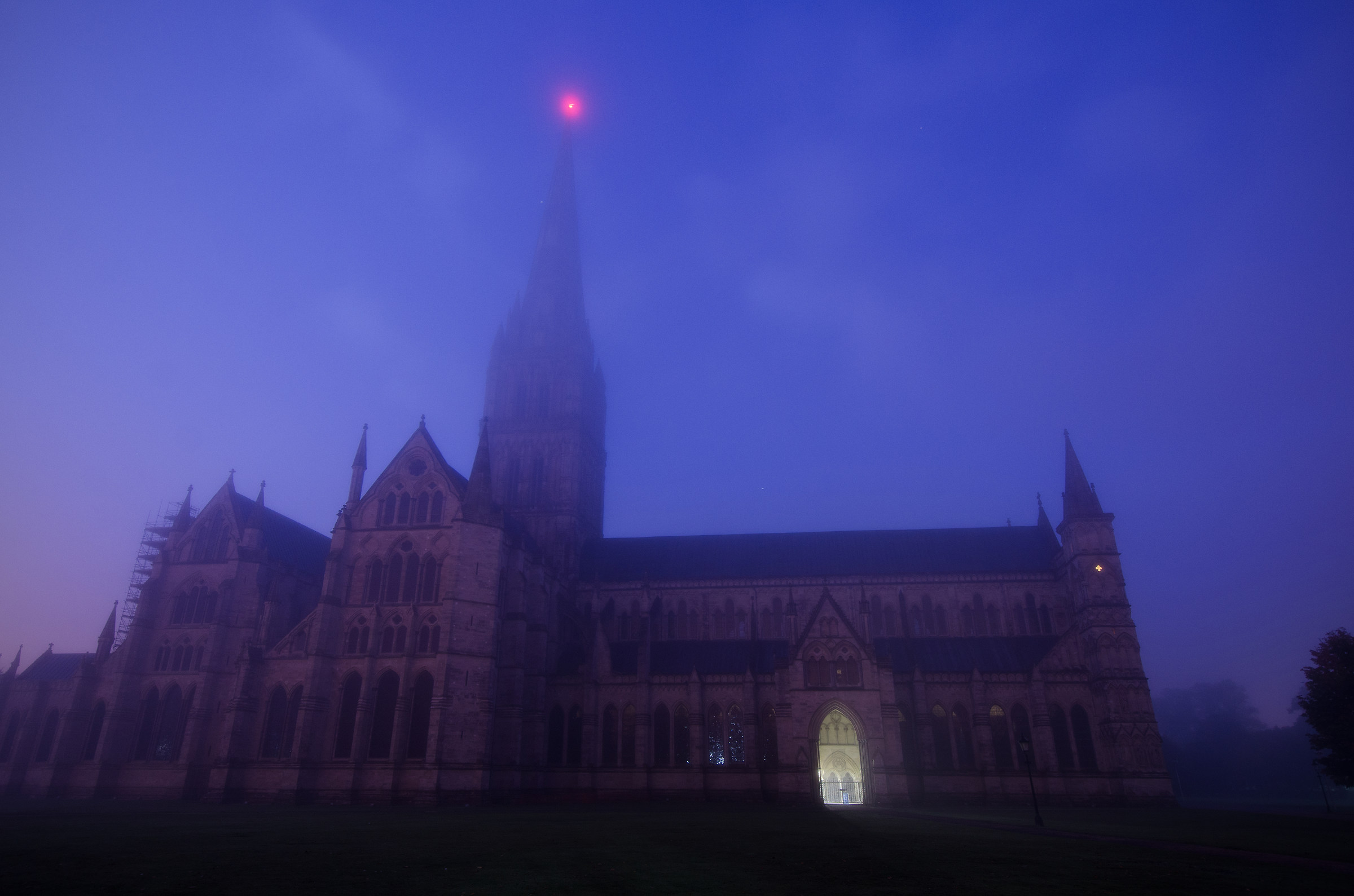 Salisbury Cathedral in the Mist 6.31 a.m.