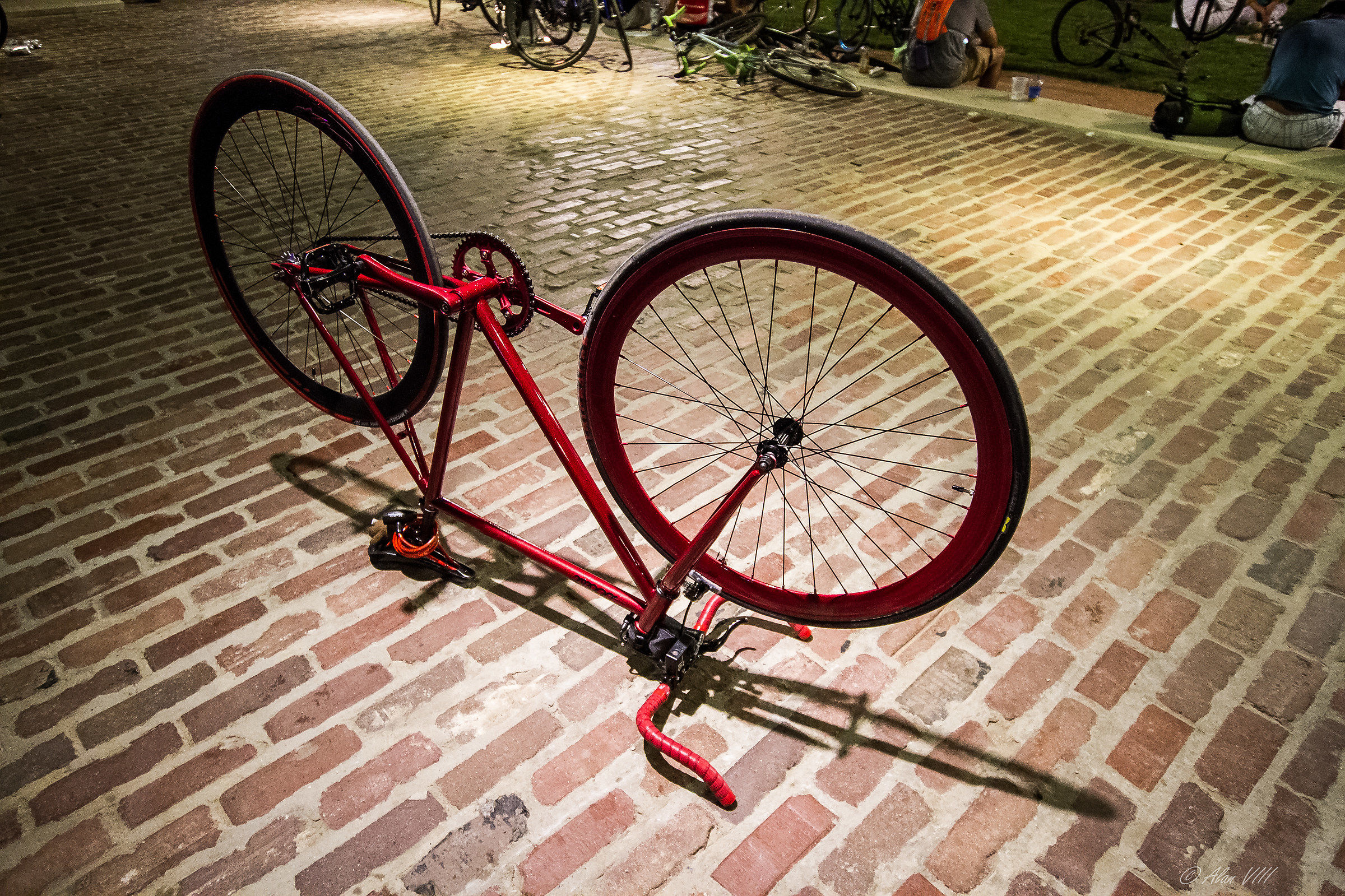 red bike upside
