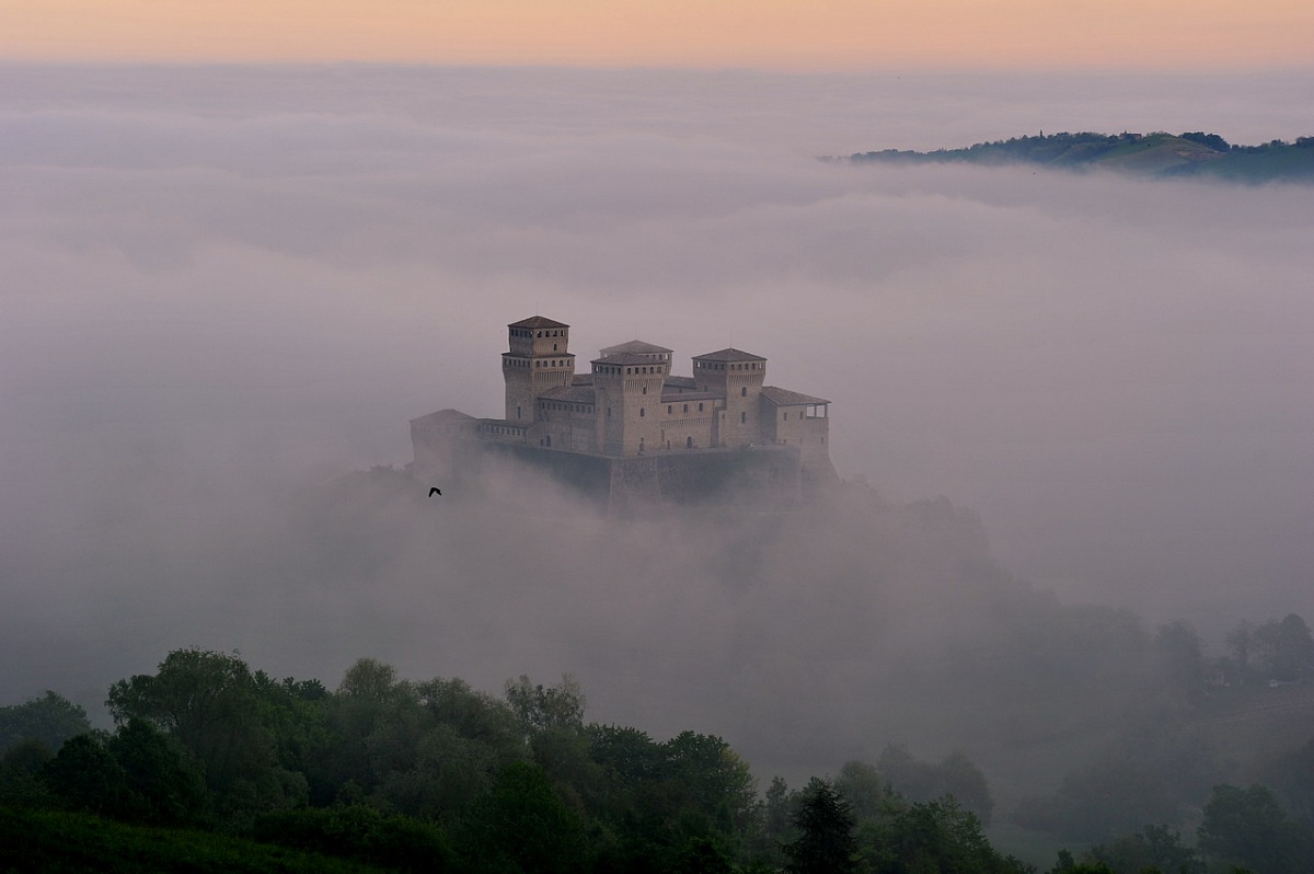 The castle suspended