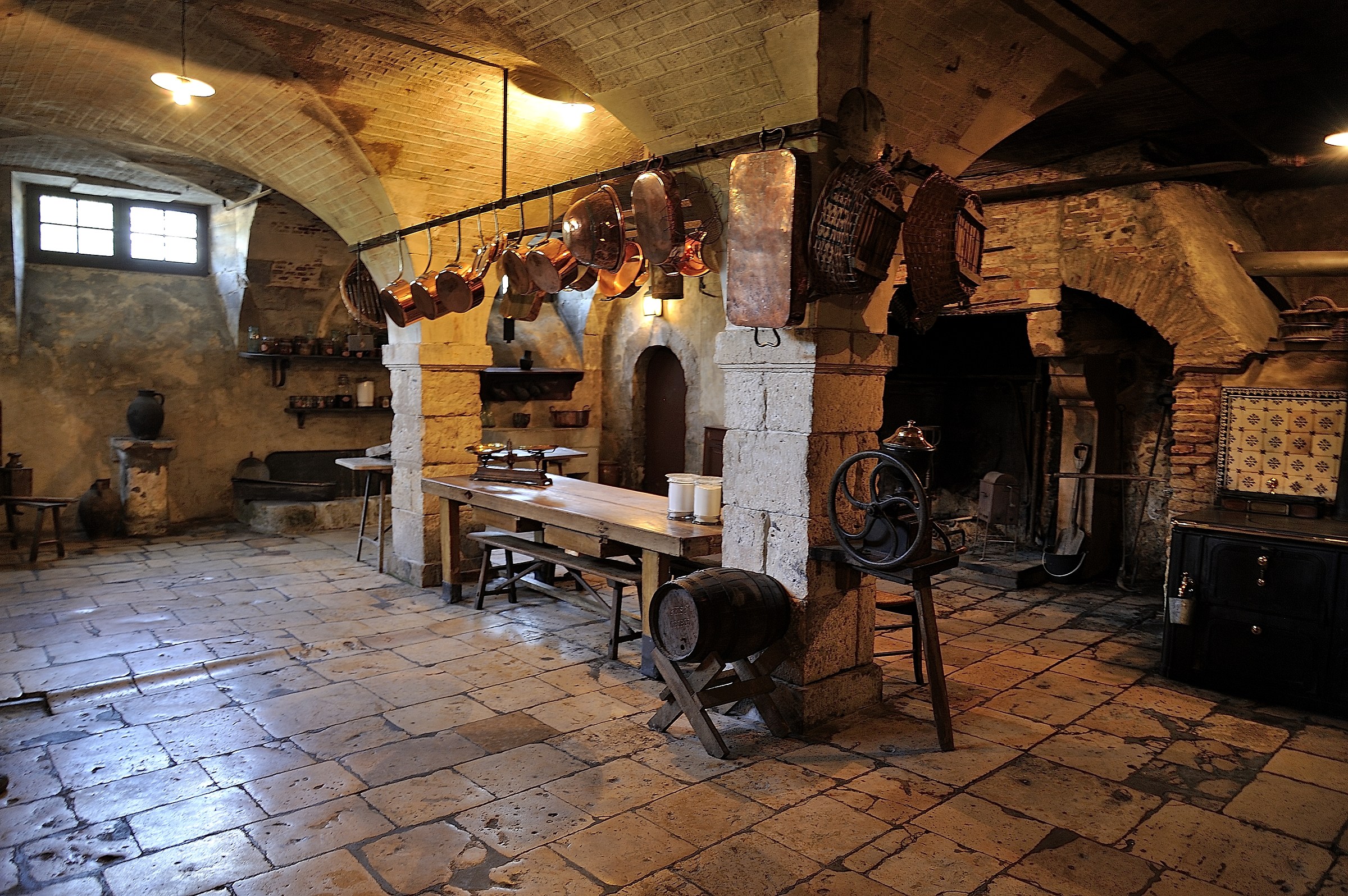 Cucina dello Chateau de La Ferté-Saint-Aubin
