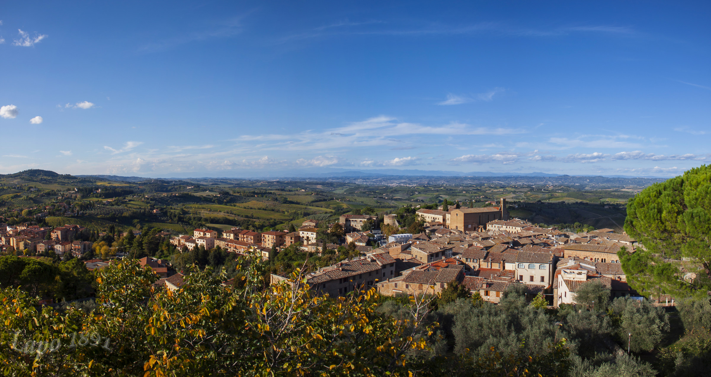 view from San Gimignano Siena