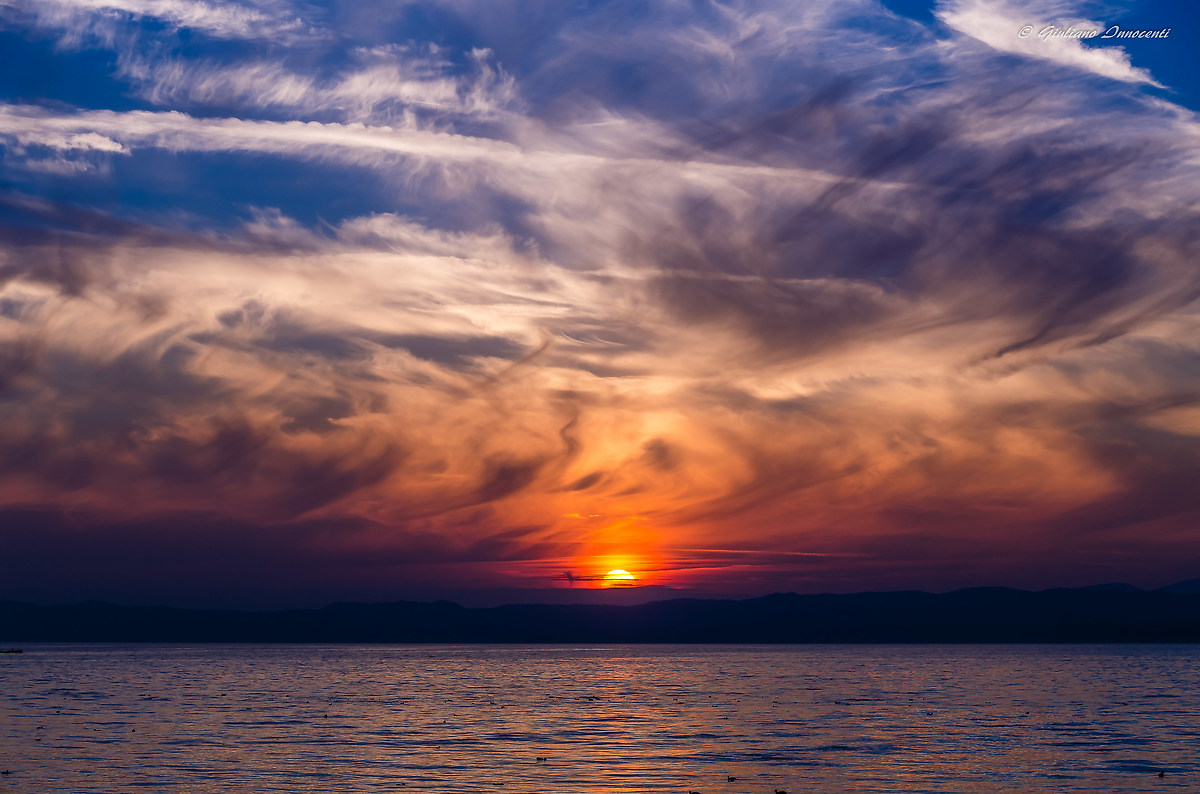 Fire and flames in the sky