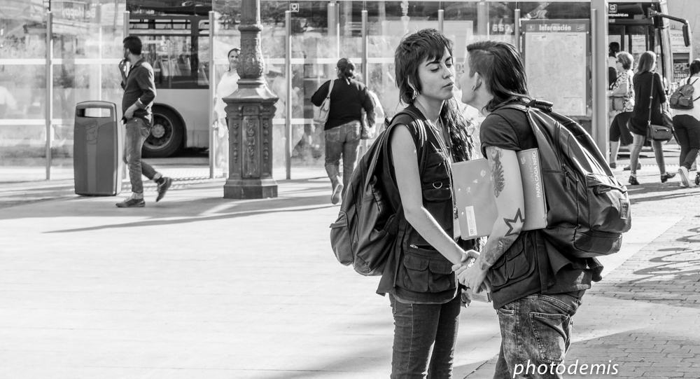 the lesbian kiss ...