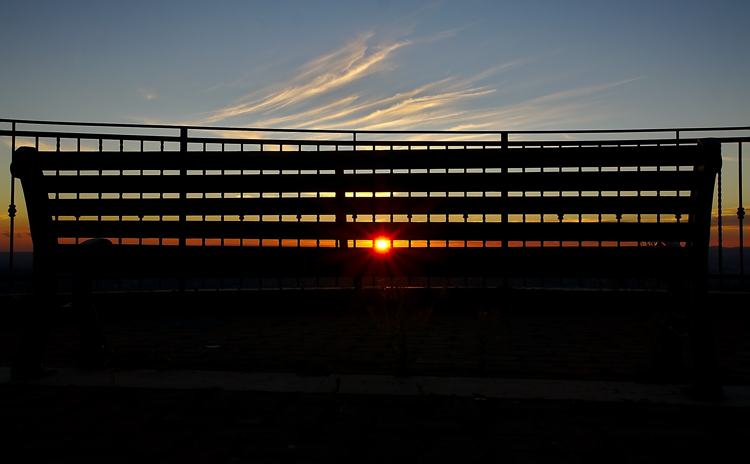 Sunset on the bench