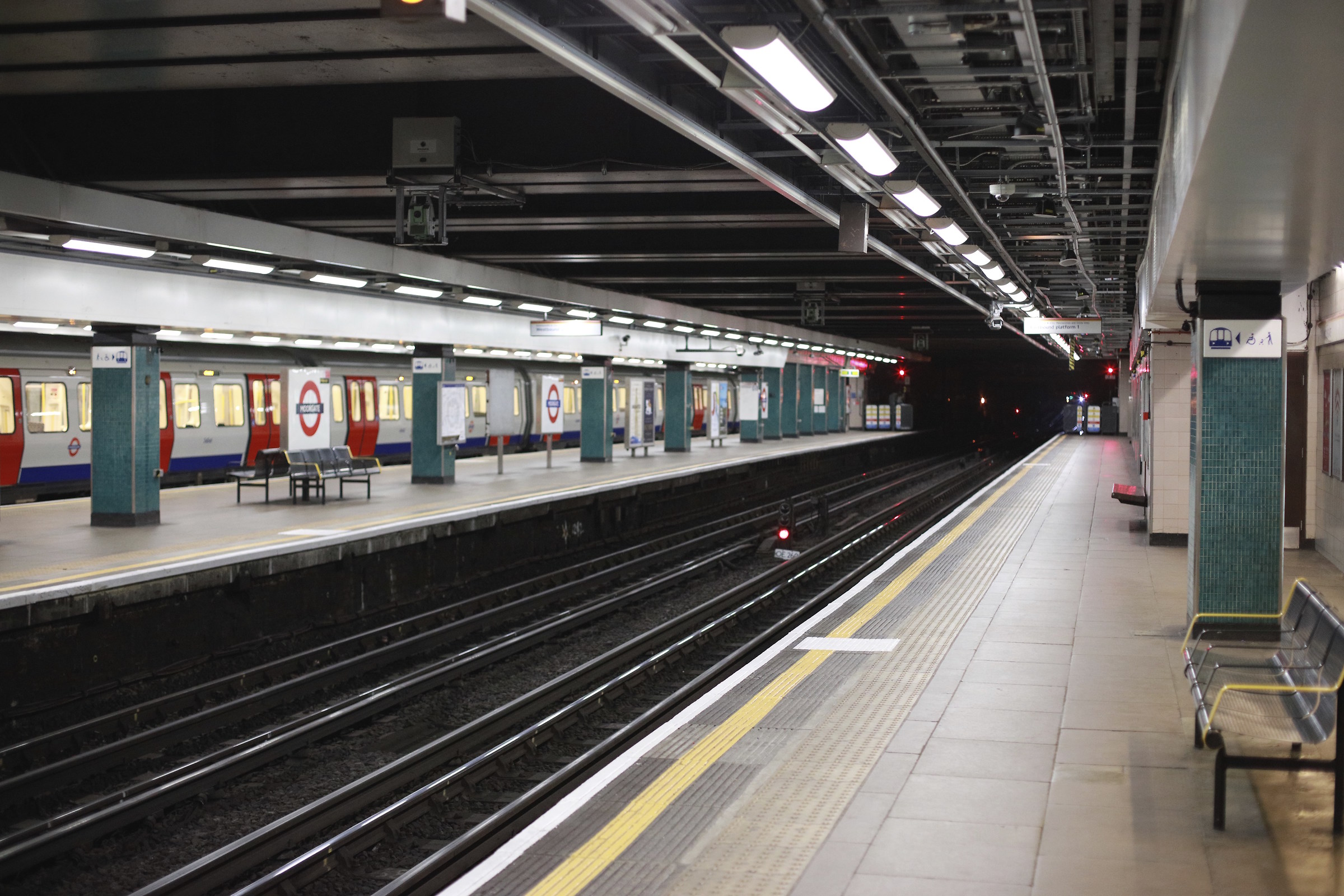 Notte a Moorgate Station