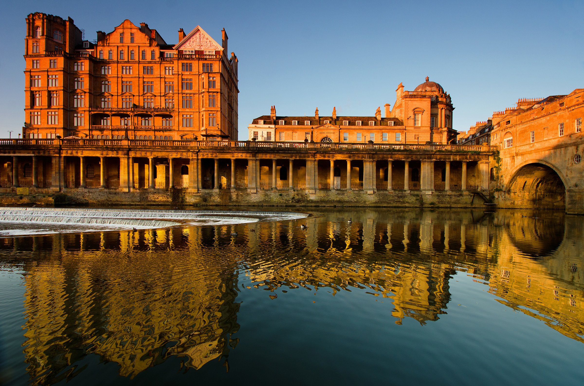 Bath Spa Dawn Reflection