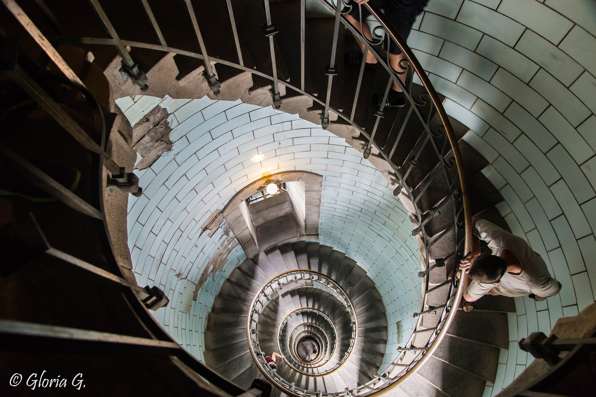 The stairs of the lighthouse in Britain Eckmuhl