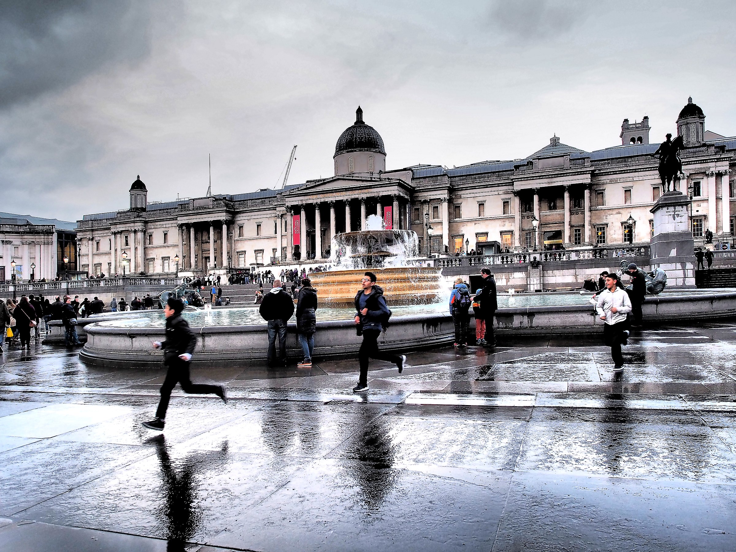 Runners in Trafalgar Square