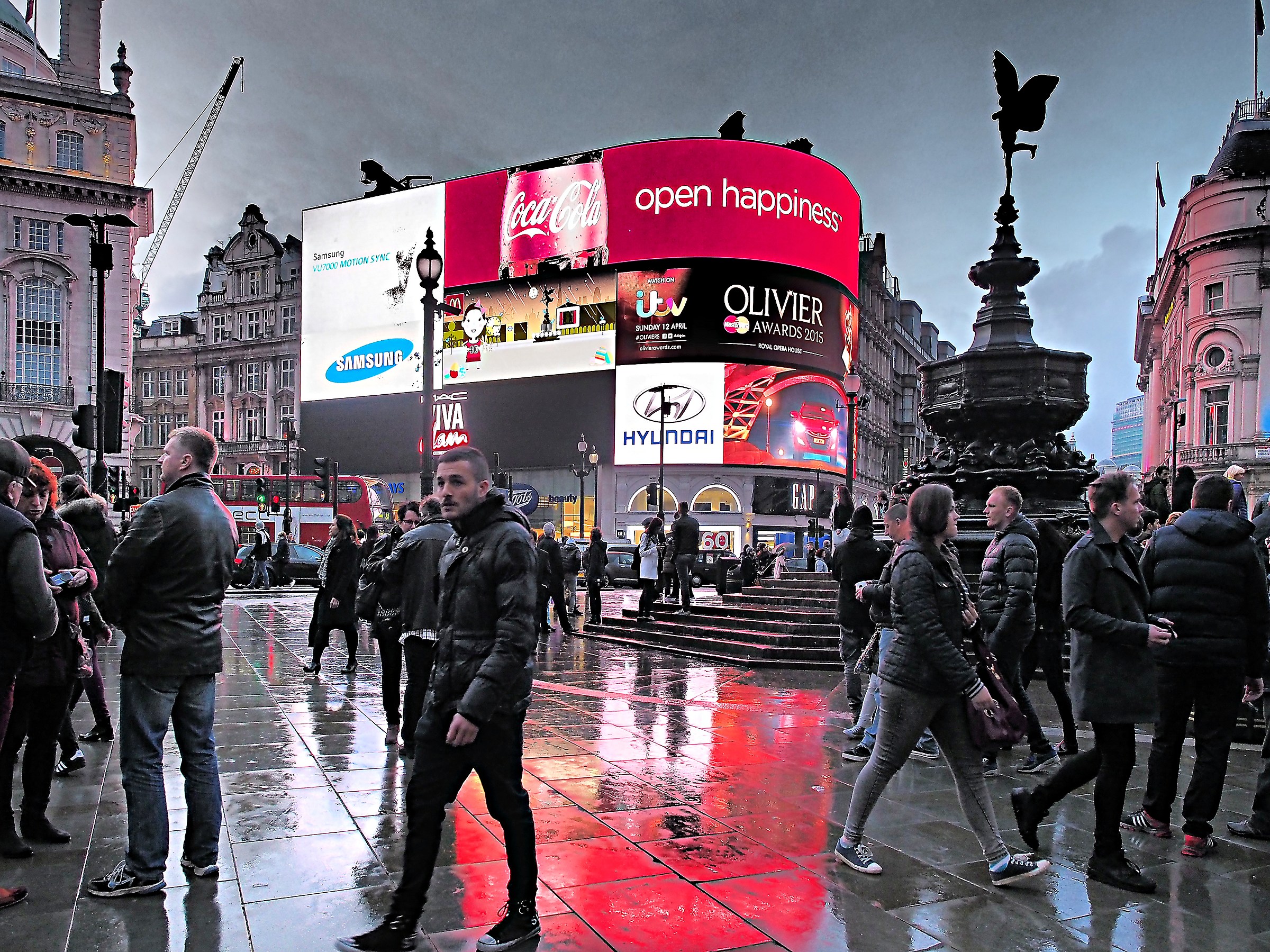 Walkers in Piccadilly Circus