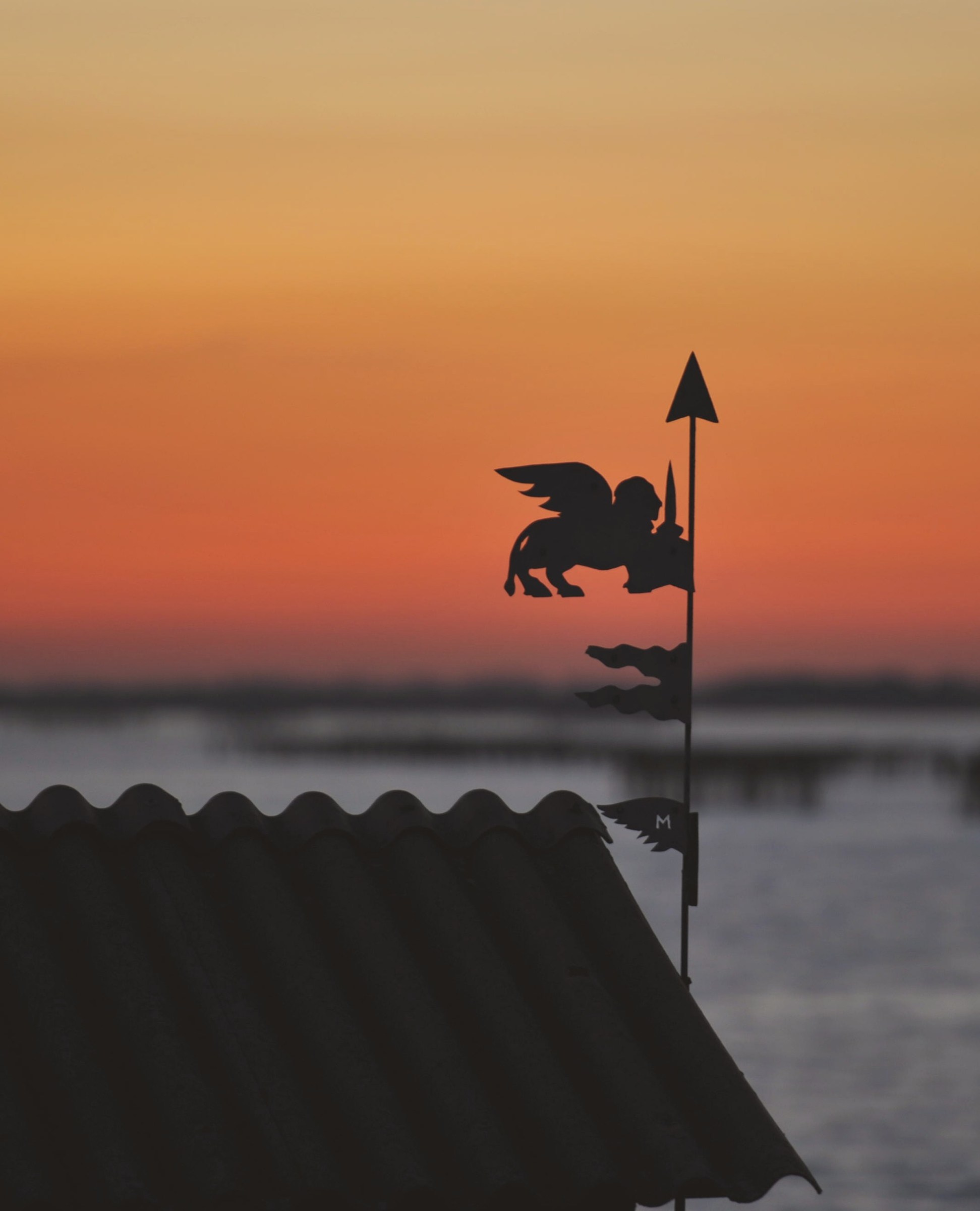 Sunset on the Po delta