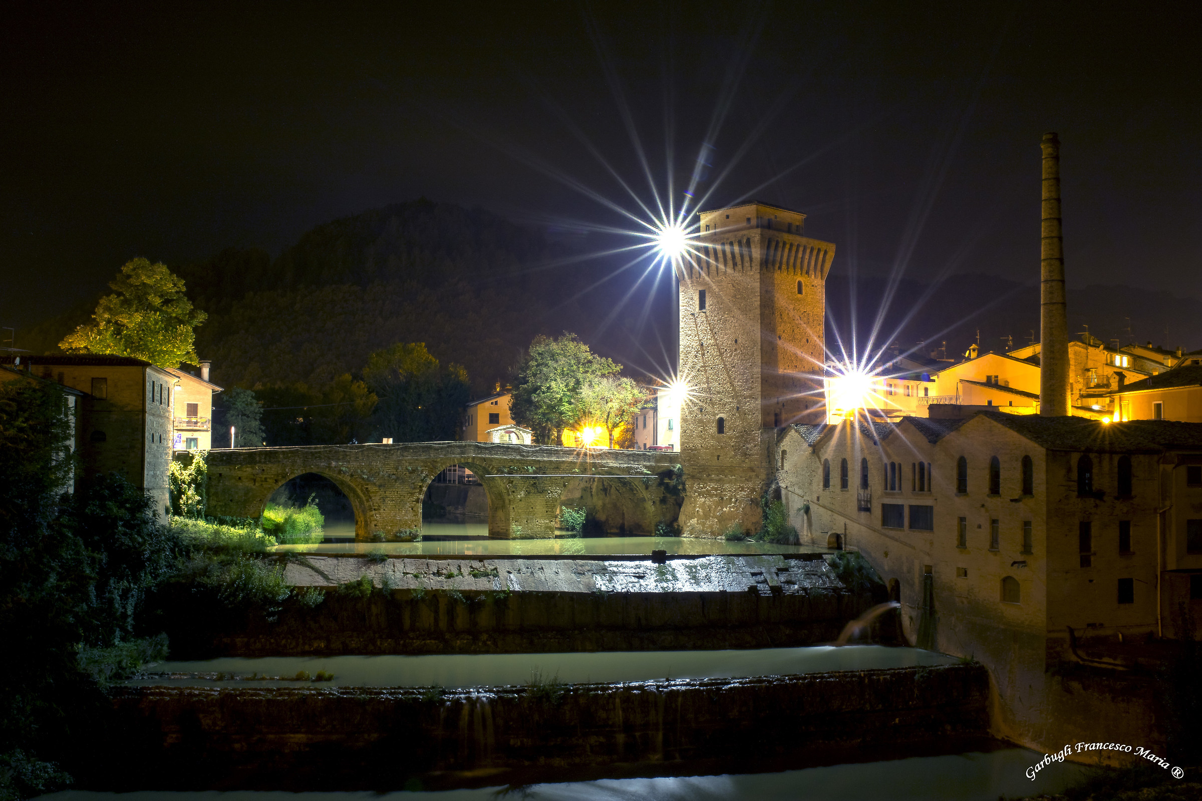 Night falls on Fermignano