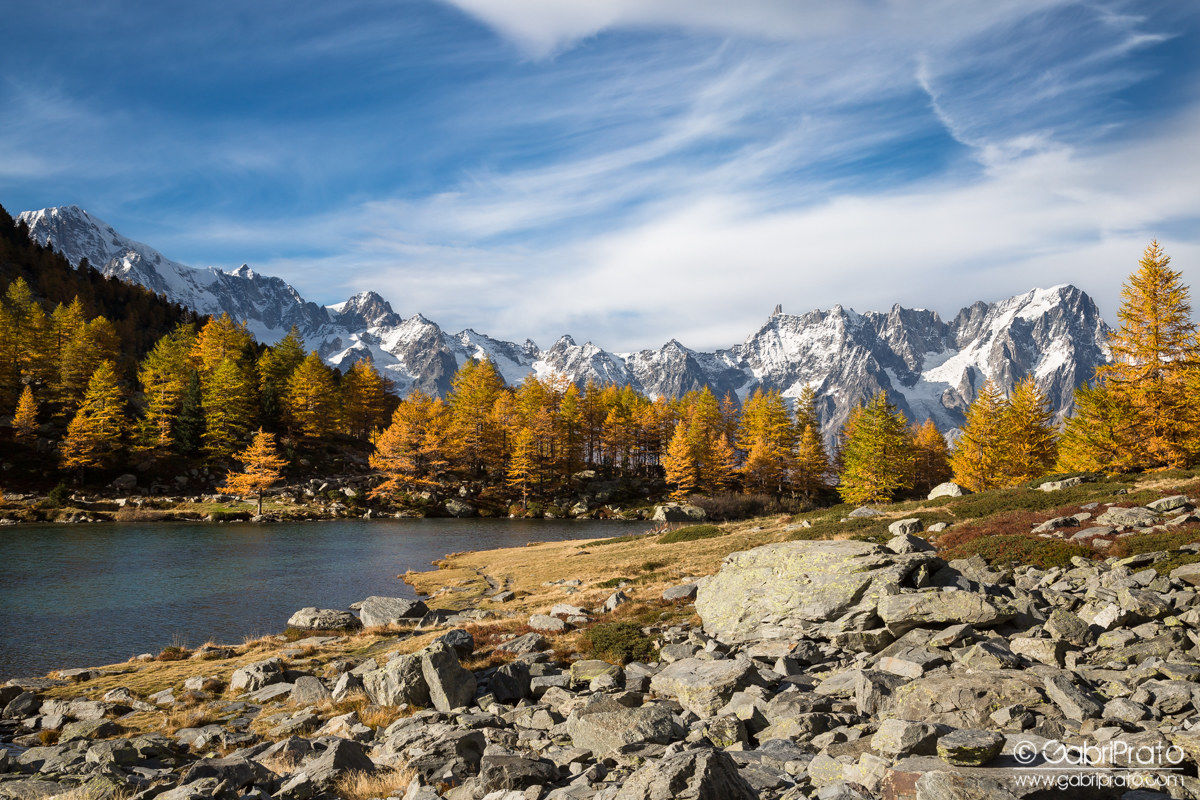Autumn in front of Mont Blanc