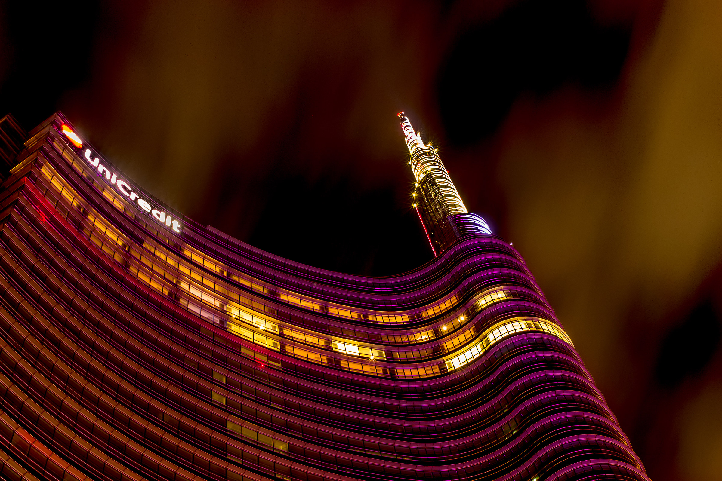 Night at Unicredit Tower