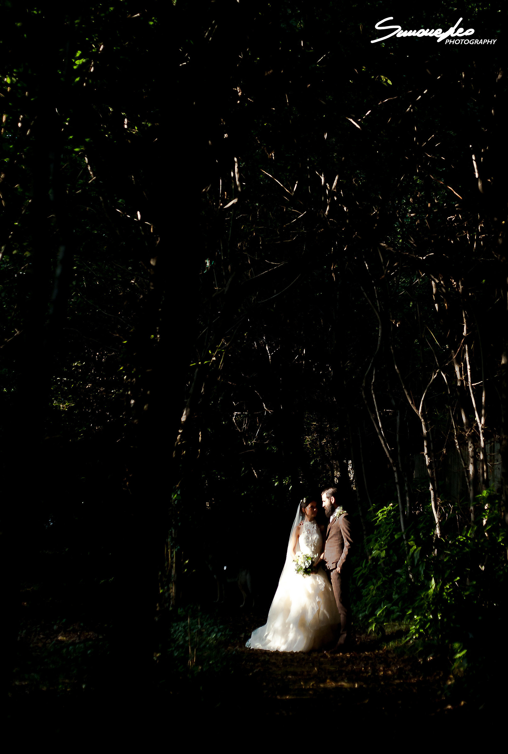 newlyweds ... in the woods
