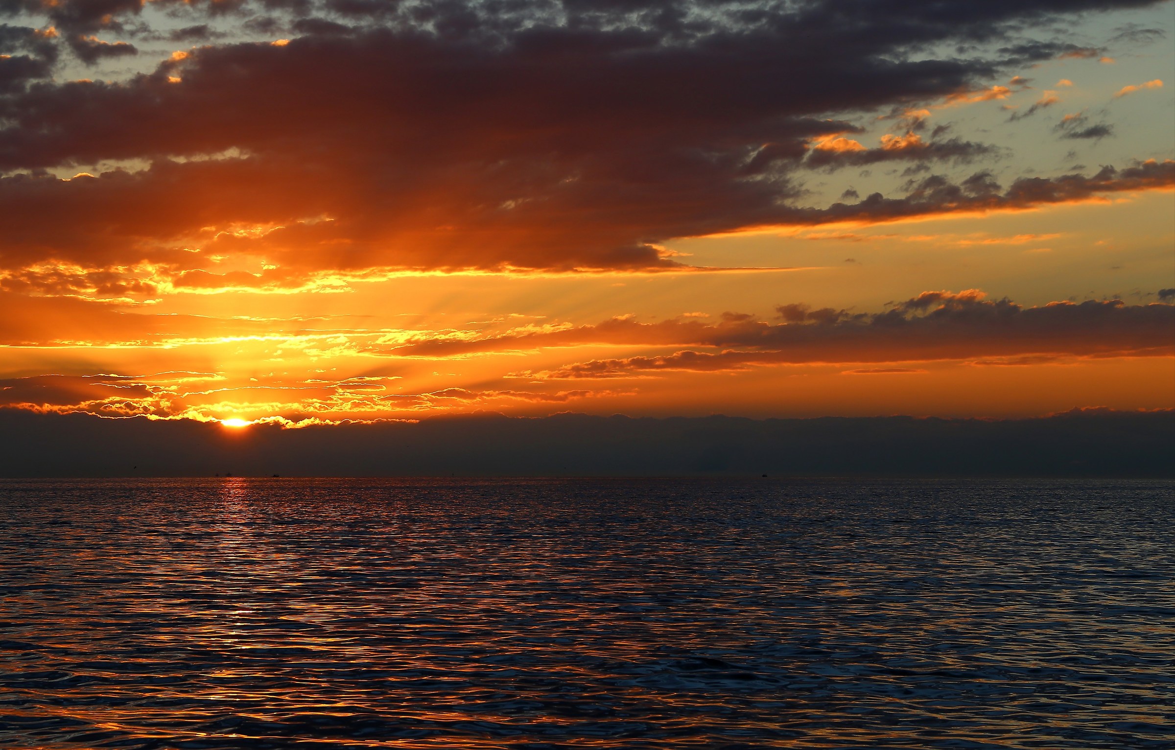 Oggi il sole a Trieste è tramontato così.