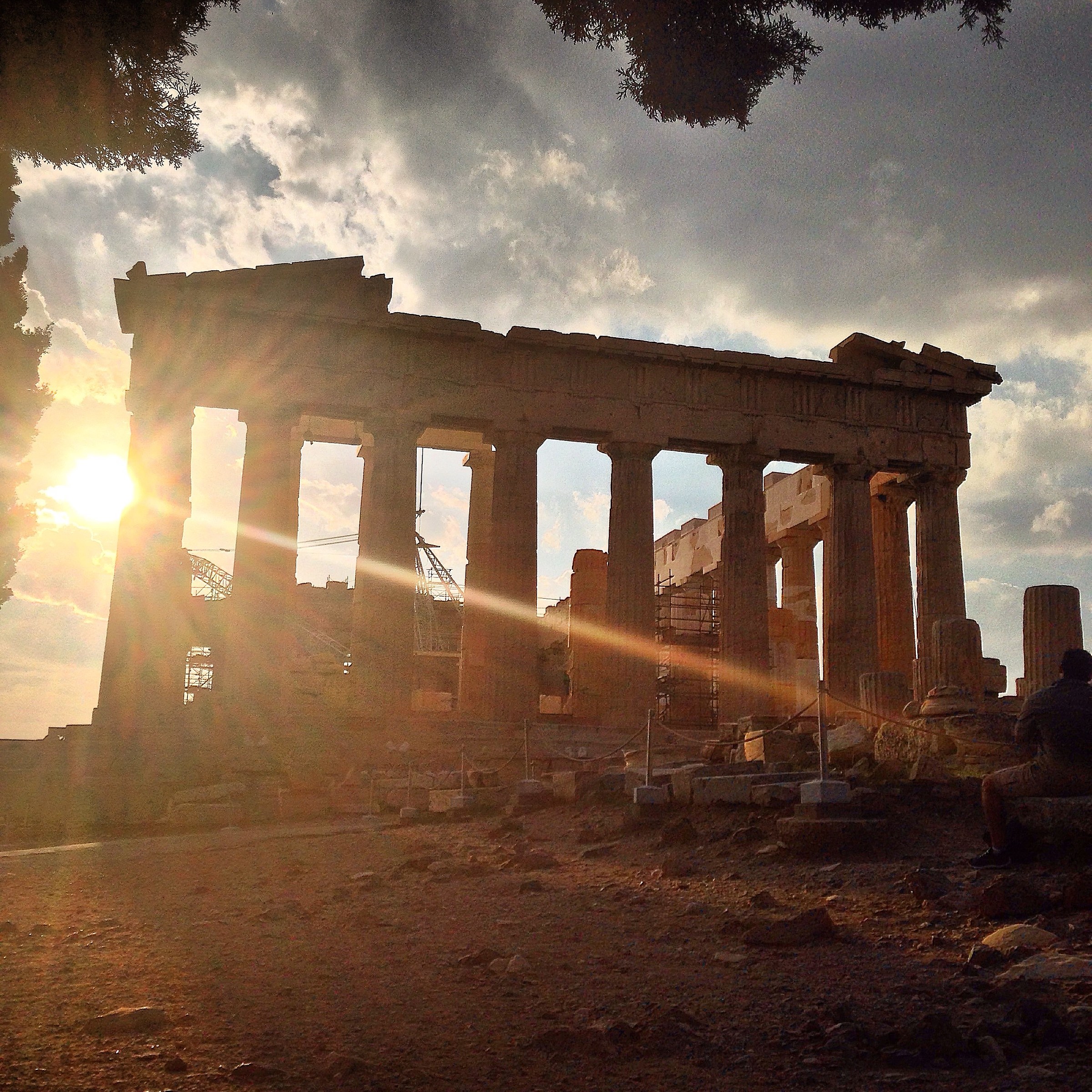 Partenone al tramonto