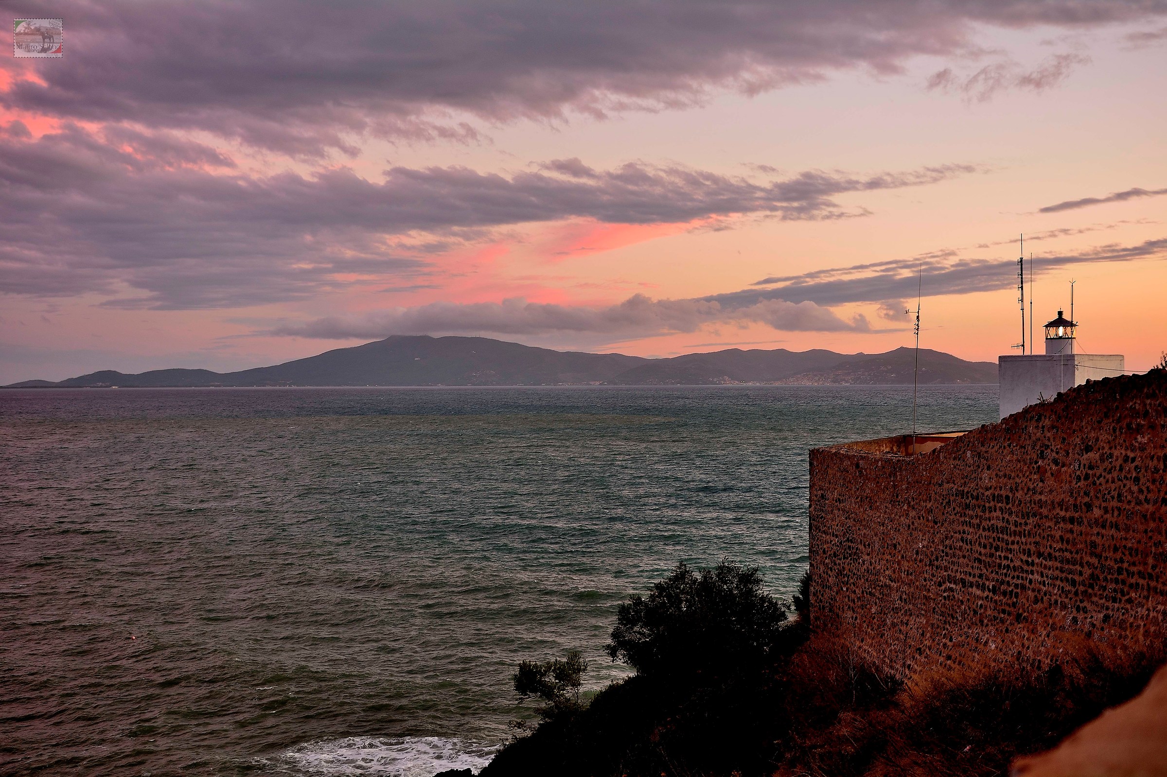 Monte Argentario from the lighthouse of Telamon