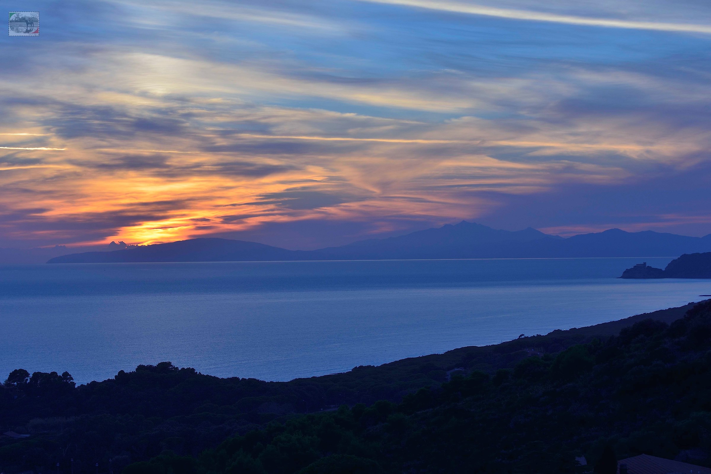 sunset on the island of Elba