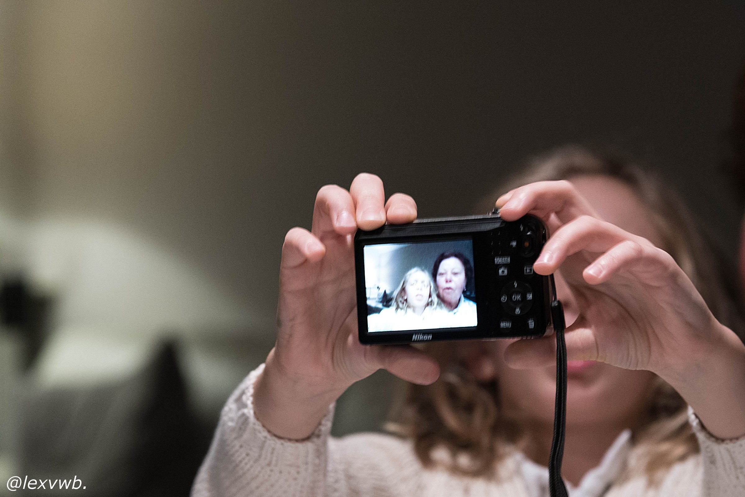 the grandmother teaches the selfie ...